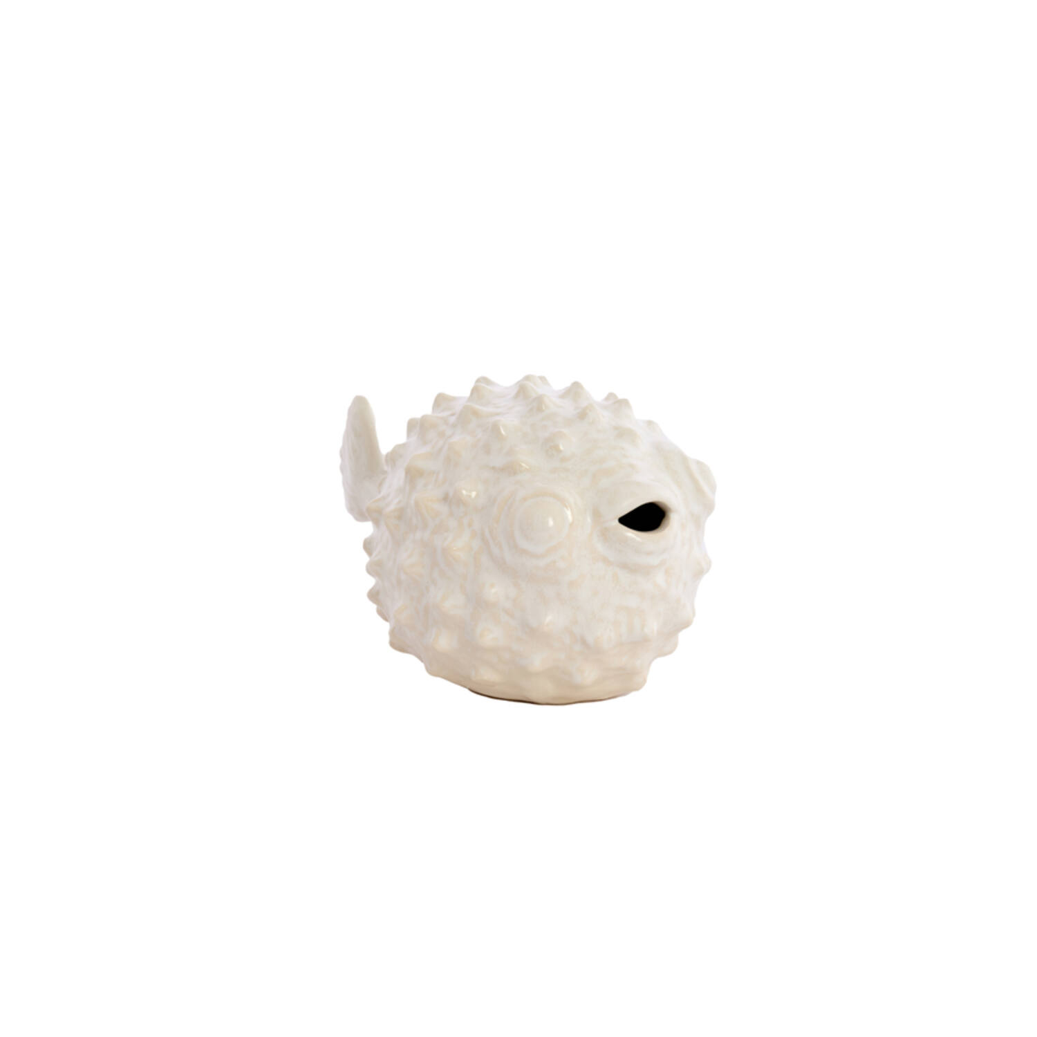 Ornament 25,5x14,5x14 cm FISH ceramics cream