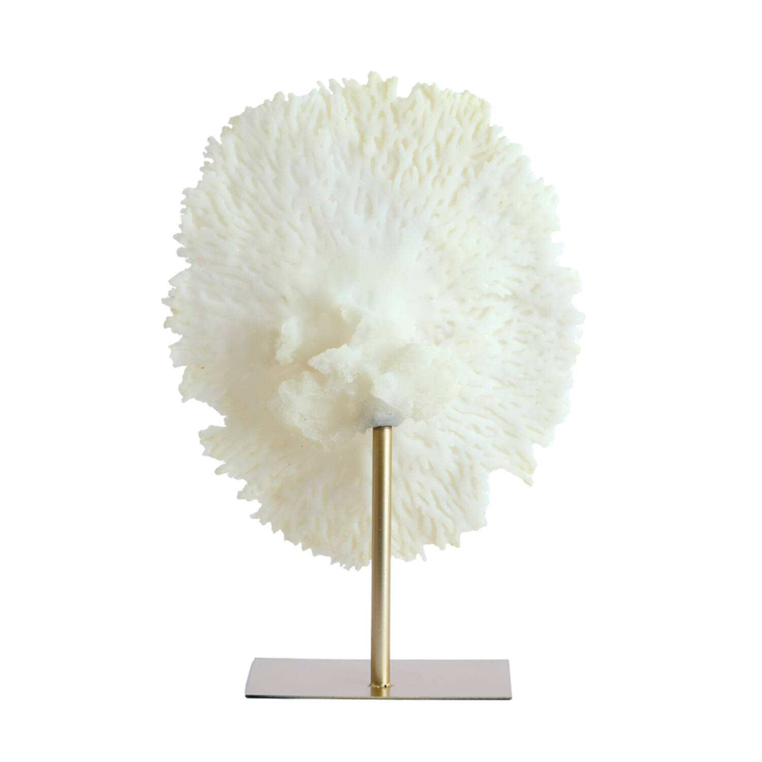 Ornament on base 46x20x69 cm CORAL cream+antique bronze