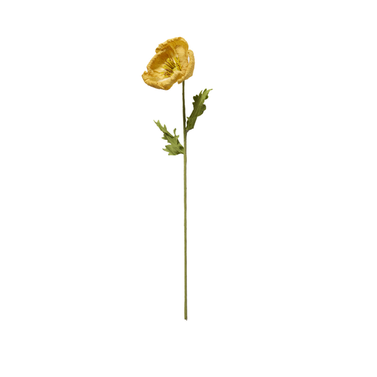 Artificial flower 15x15x57 cm CATO paper green+ocher yellow