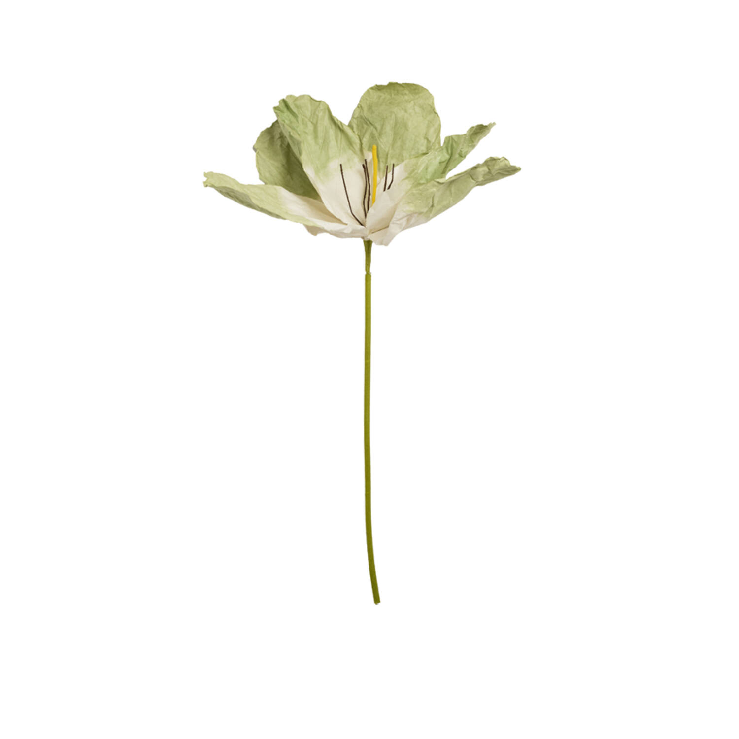 Artificial flower 32x32x120 cm LOEK paper green+light green