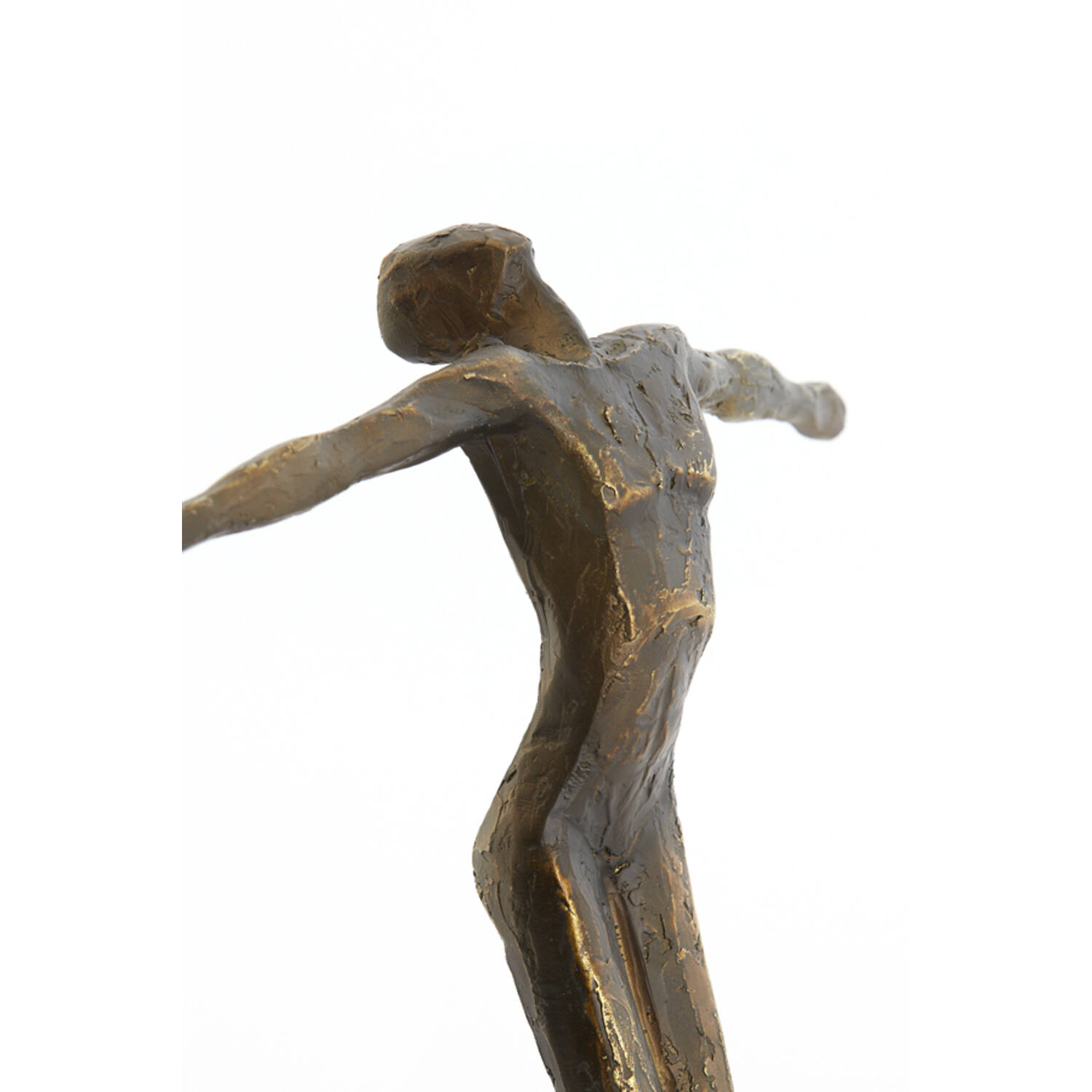 Ornament on base 29,5x9x35,5 cm JIP antique bronze+matt blck