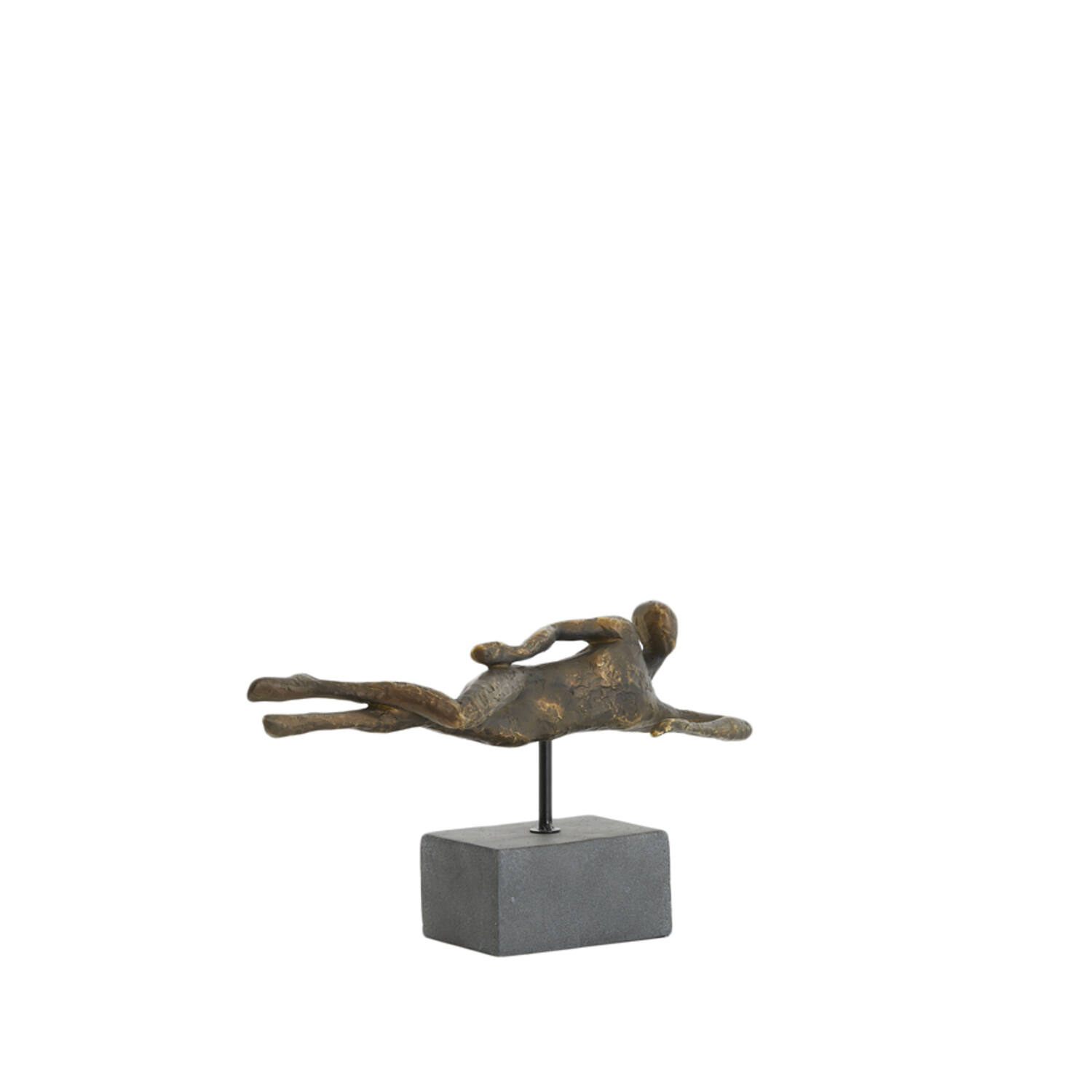 Ornament on base 35x8x19 cm PETE antique bronze+matt black