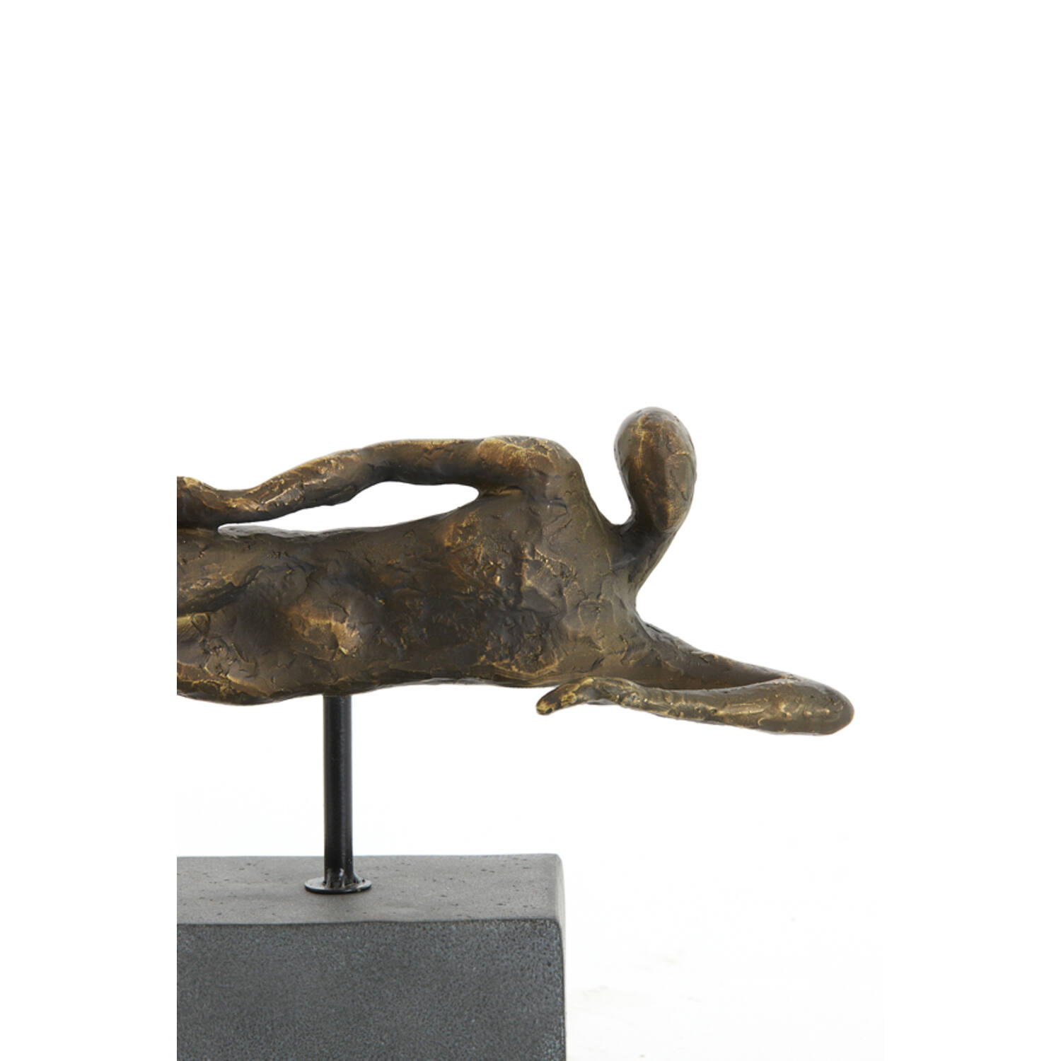 Ornament on base 35x8x19 cm PETE antique bronze+matt black