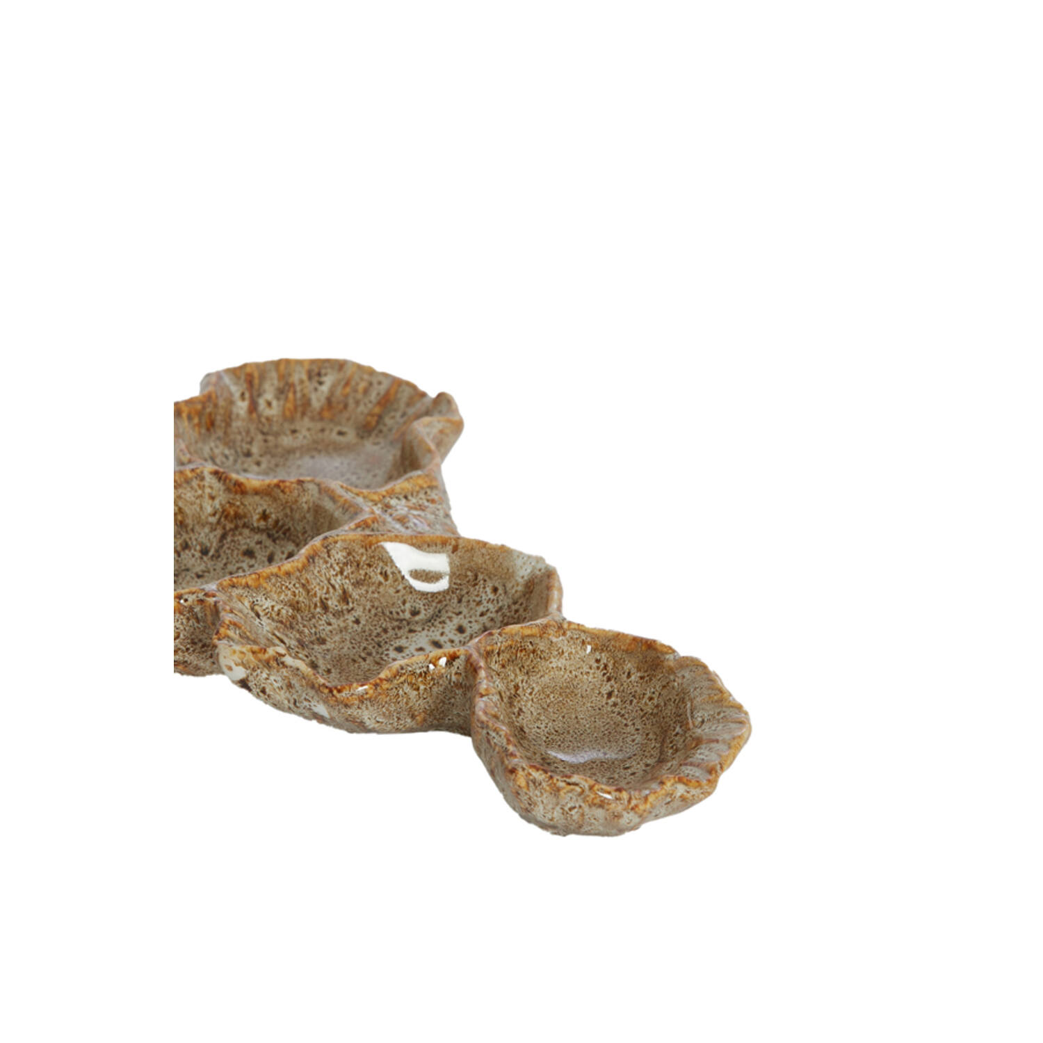 Ornament 23,5x13x3 cm CINDEL ceramics brown