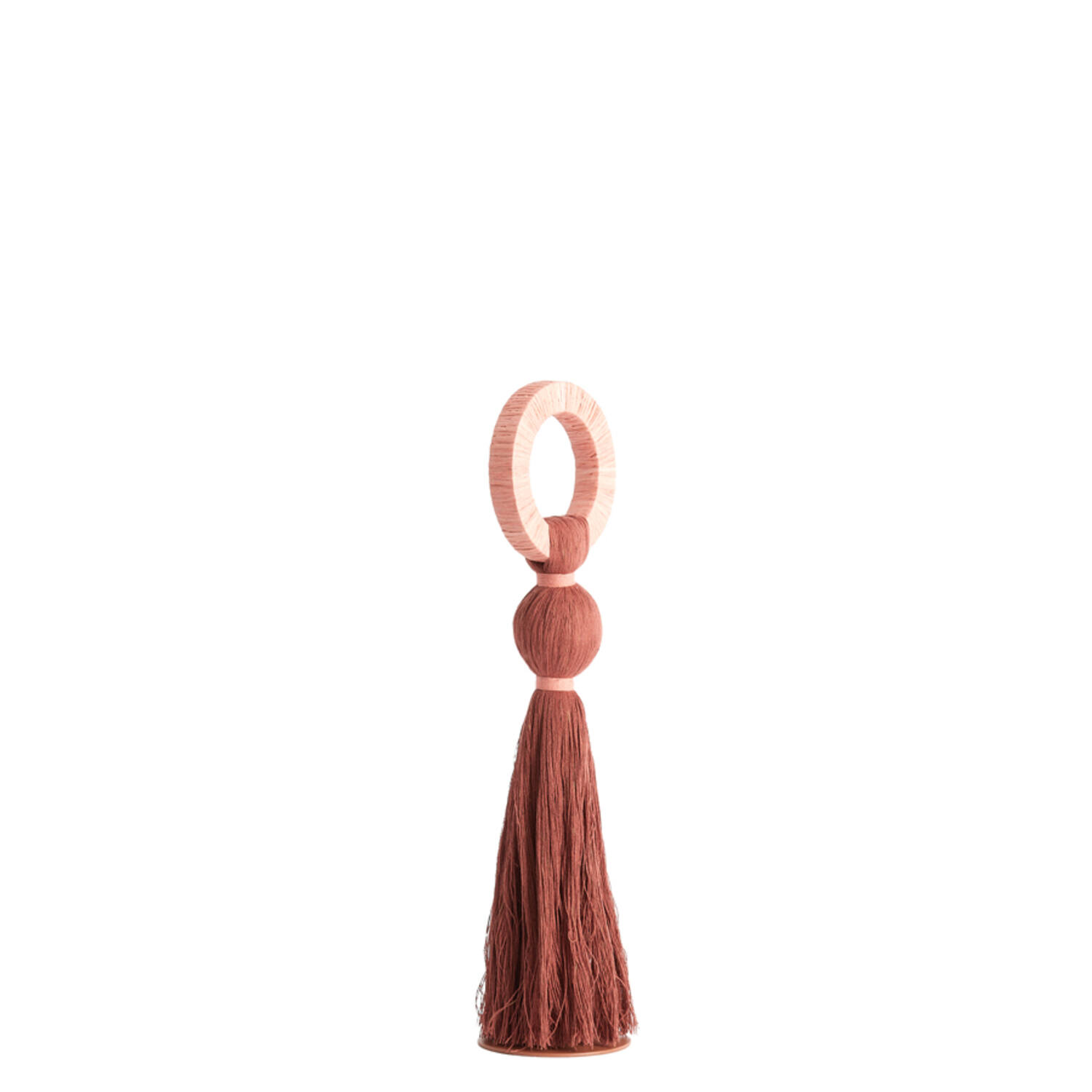 Ornament Ø11x47 cm YAVIZA terra+raffia light pink
