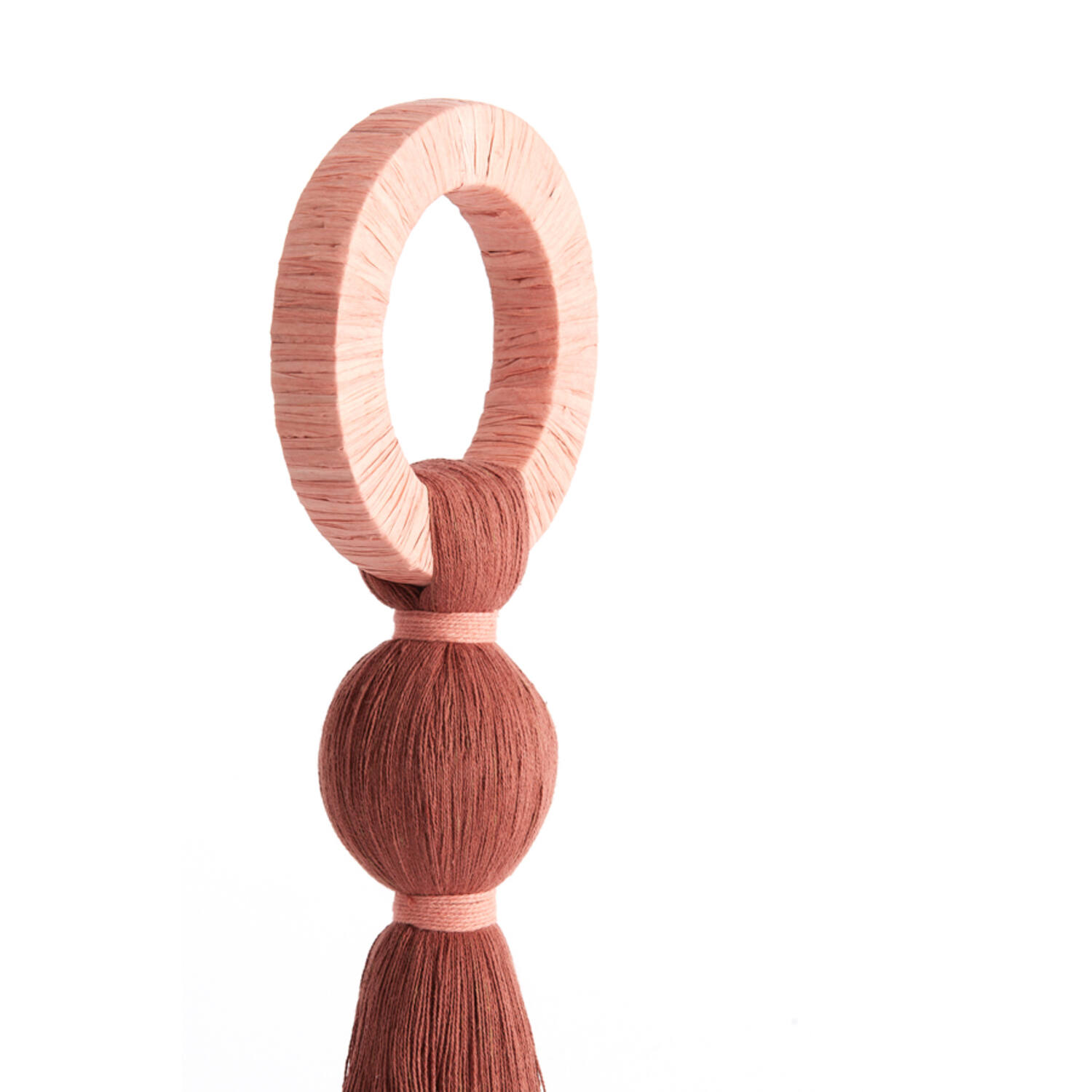 Ornament Ø11x47 cm YAVIZA terra+raffia light pink