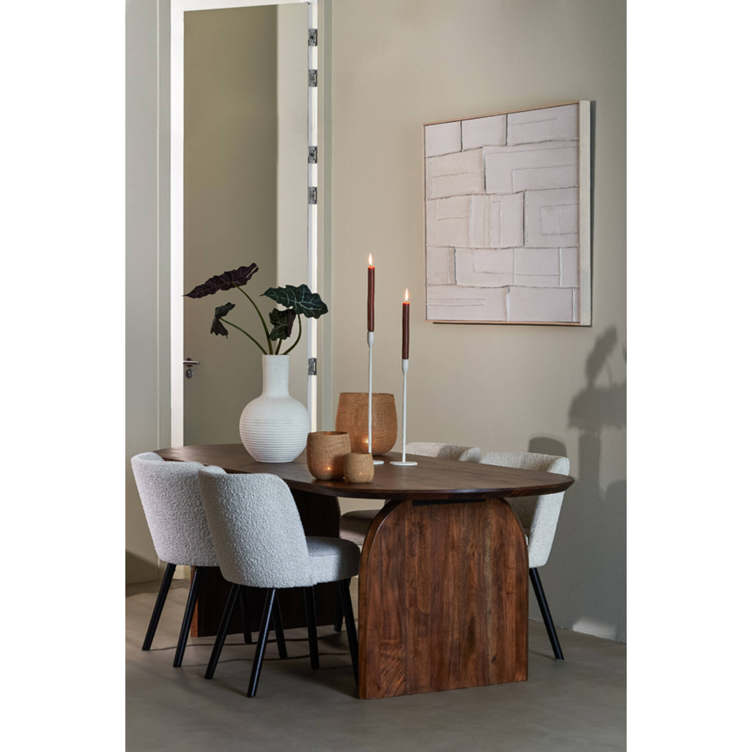Wall ornament 90x3,5x120 cm ALZEDO cream