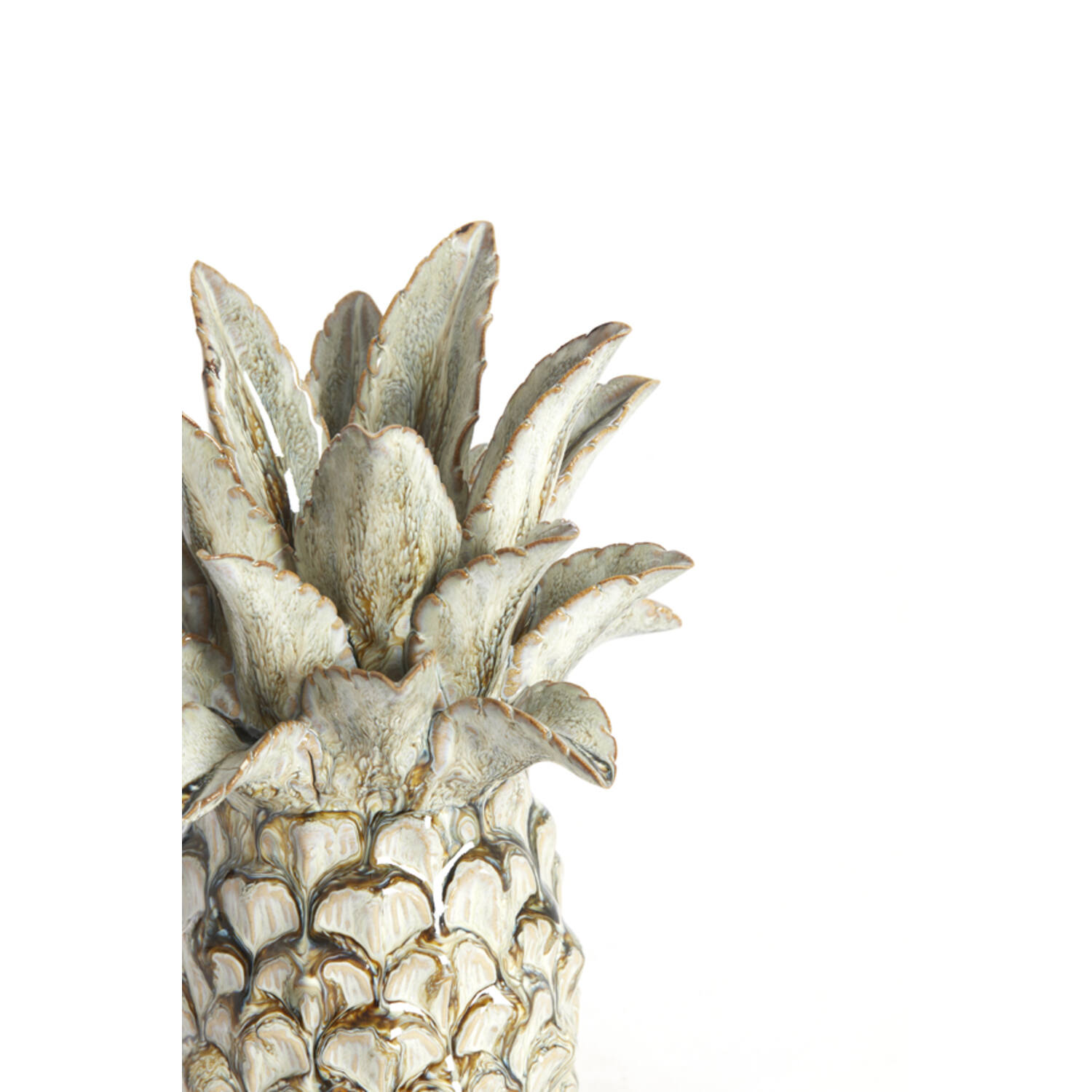 Ornament Ø15,5x21,5 cm NANASI ceramics olive green
