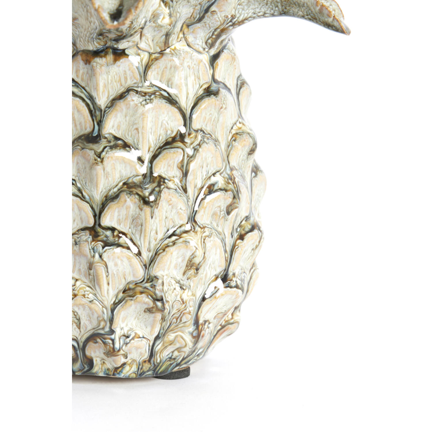 Ornament Ø15,5x21,5 cm NANASI ceramics olive green