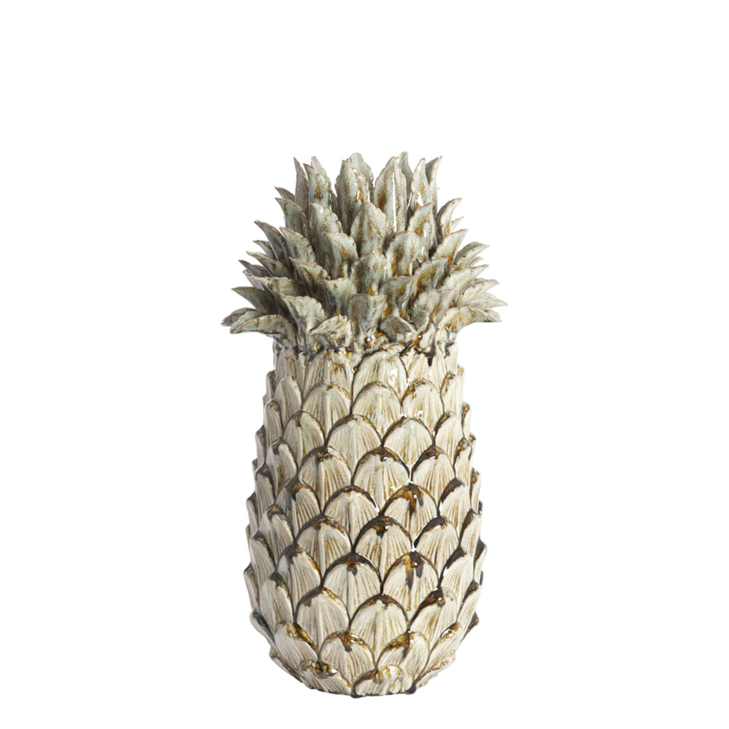 Adorno Ø29x55,5 cm NANASI cerámica verde oliva