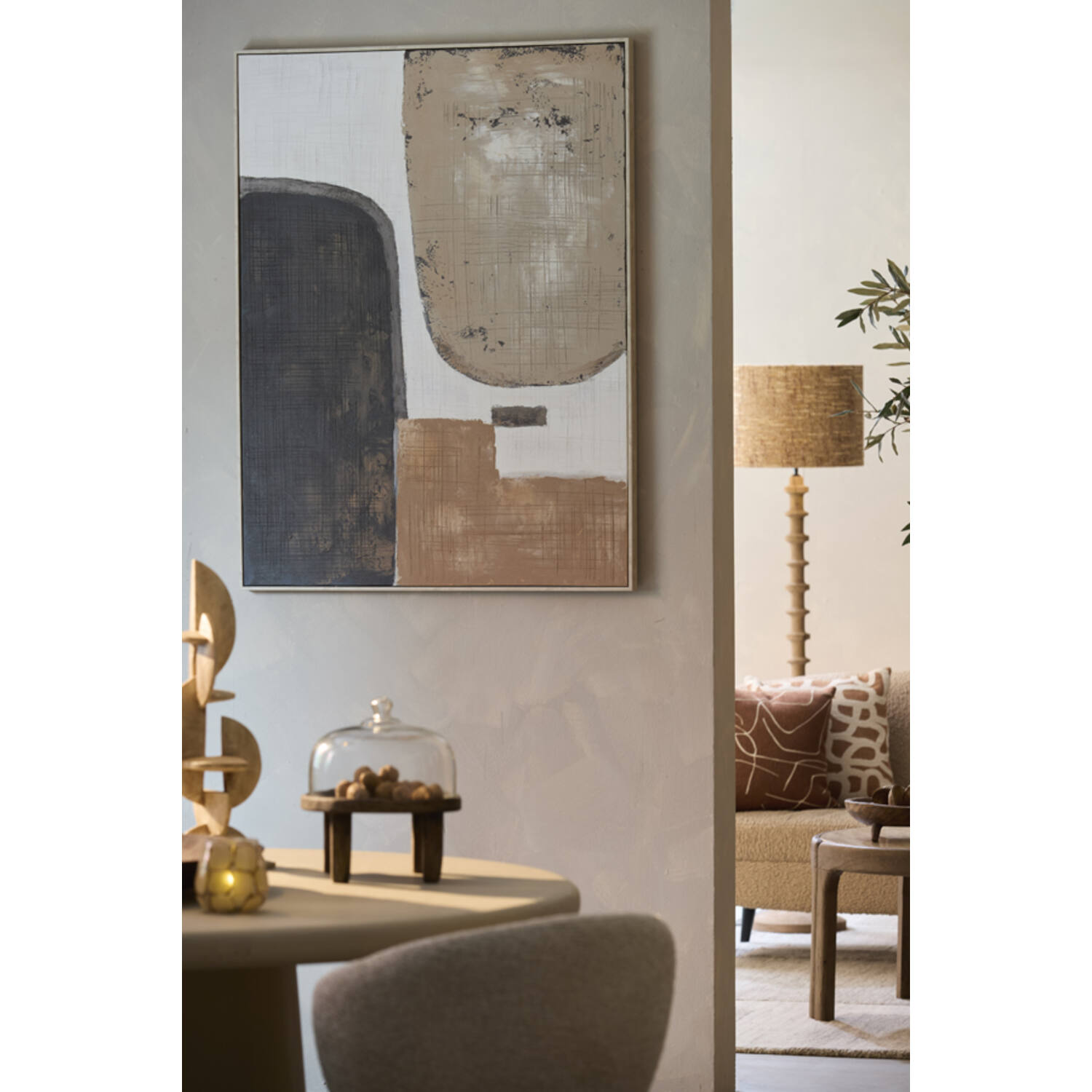 Wall ornament 90x3x120 cm ZIRELLE cream+sand+brown