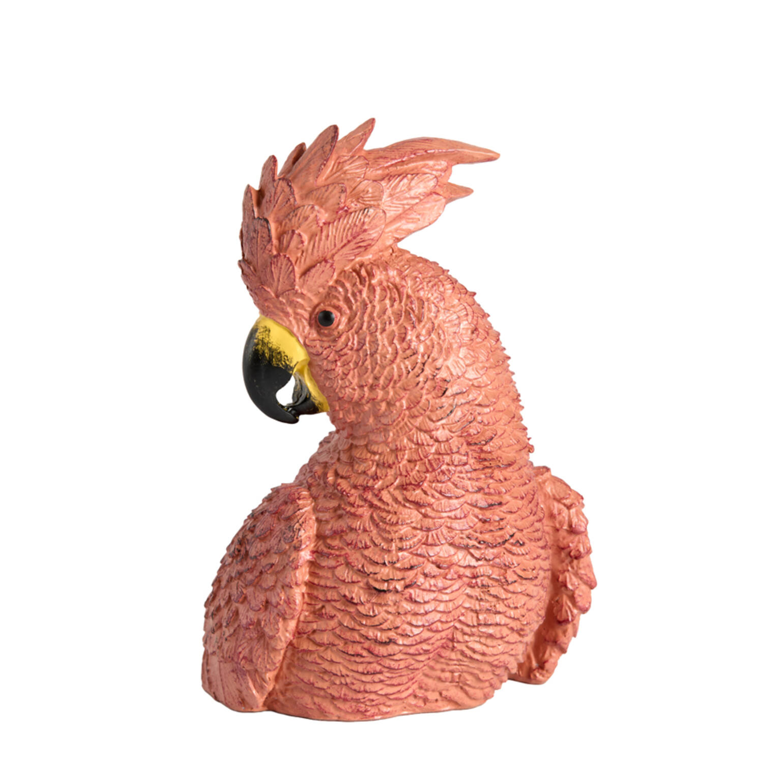 Ornament 14x13x21 cm PARROT dark pink