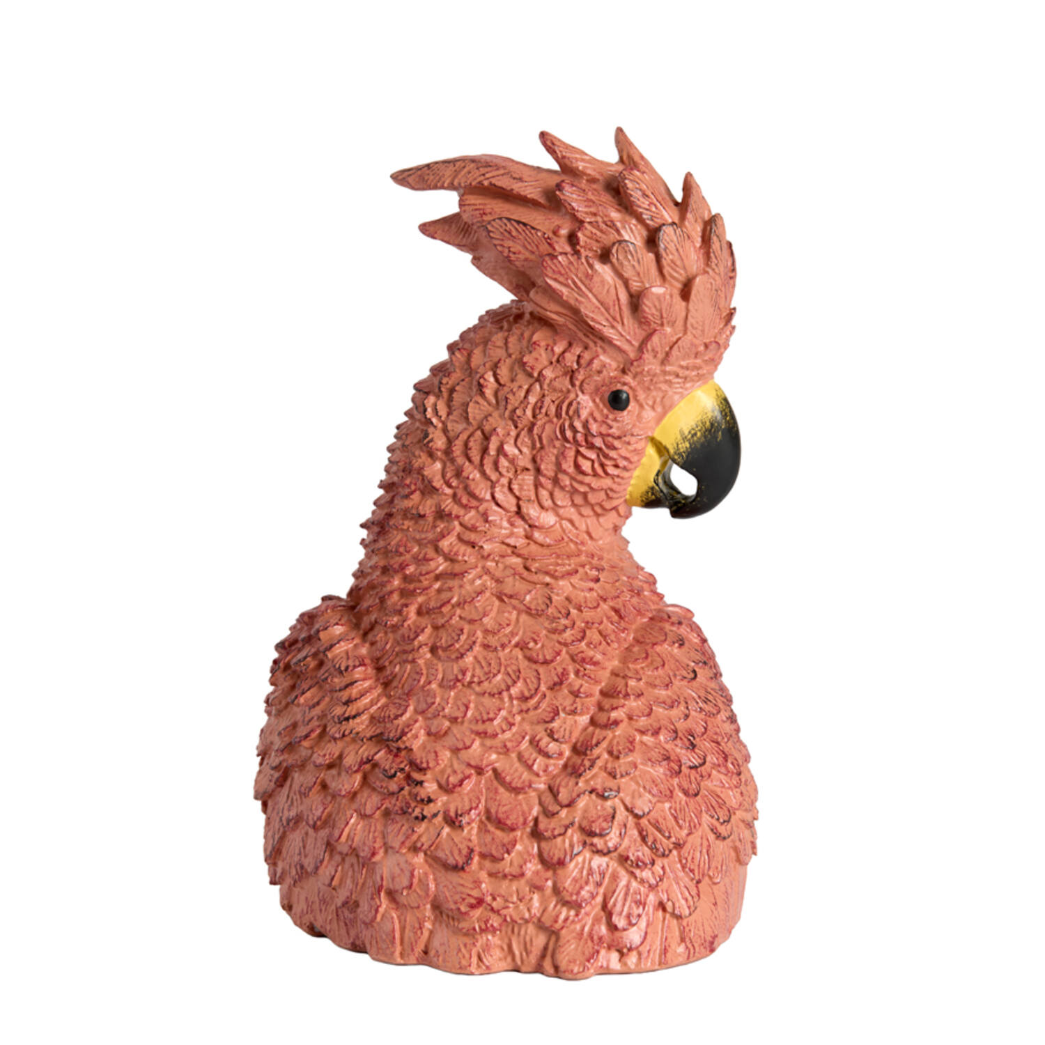 Ornament 14x13x21 cm PARROT dark pink