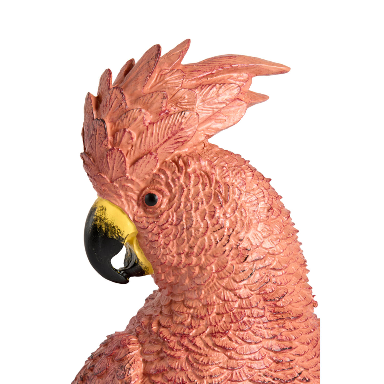 Ornament 14x13x21 cm PARROT dark pink