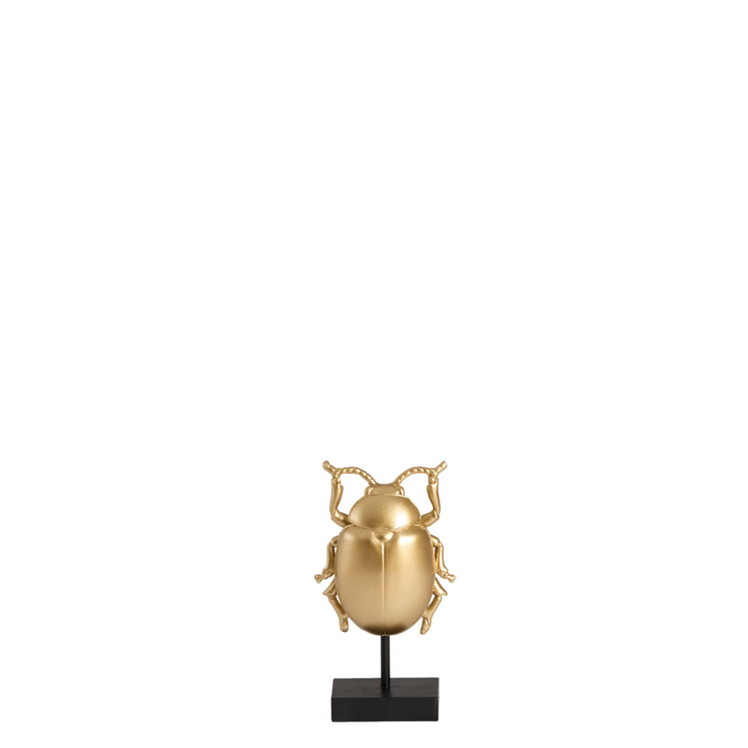 Ornament on base 9x5x16,5 cm BEETLE gold+black