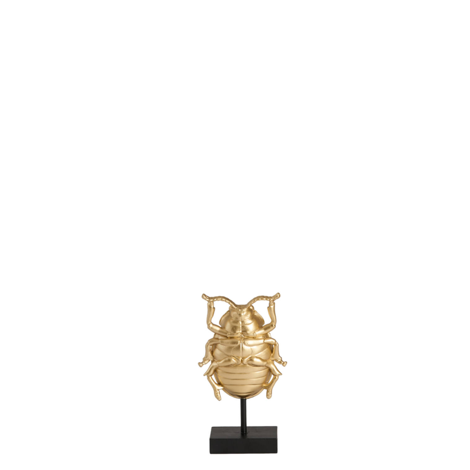 Ornament on base 9x5x16,5 cm BEETLE gold+black