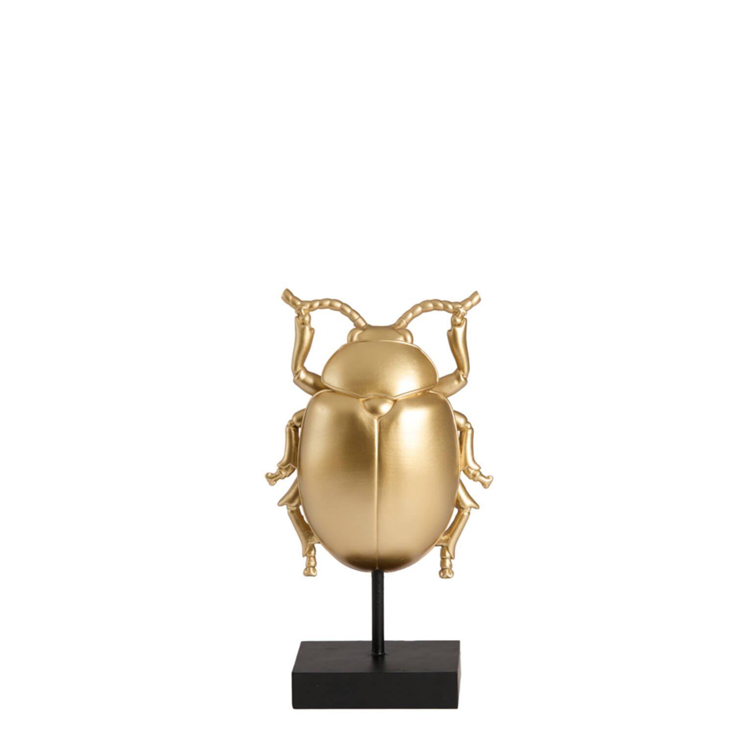 Ornament on base 15x8,5x27 cm BEETLE gold+black