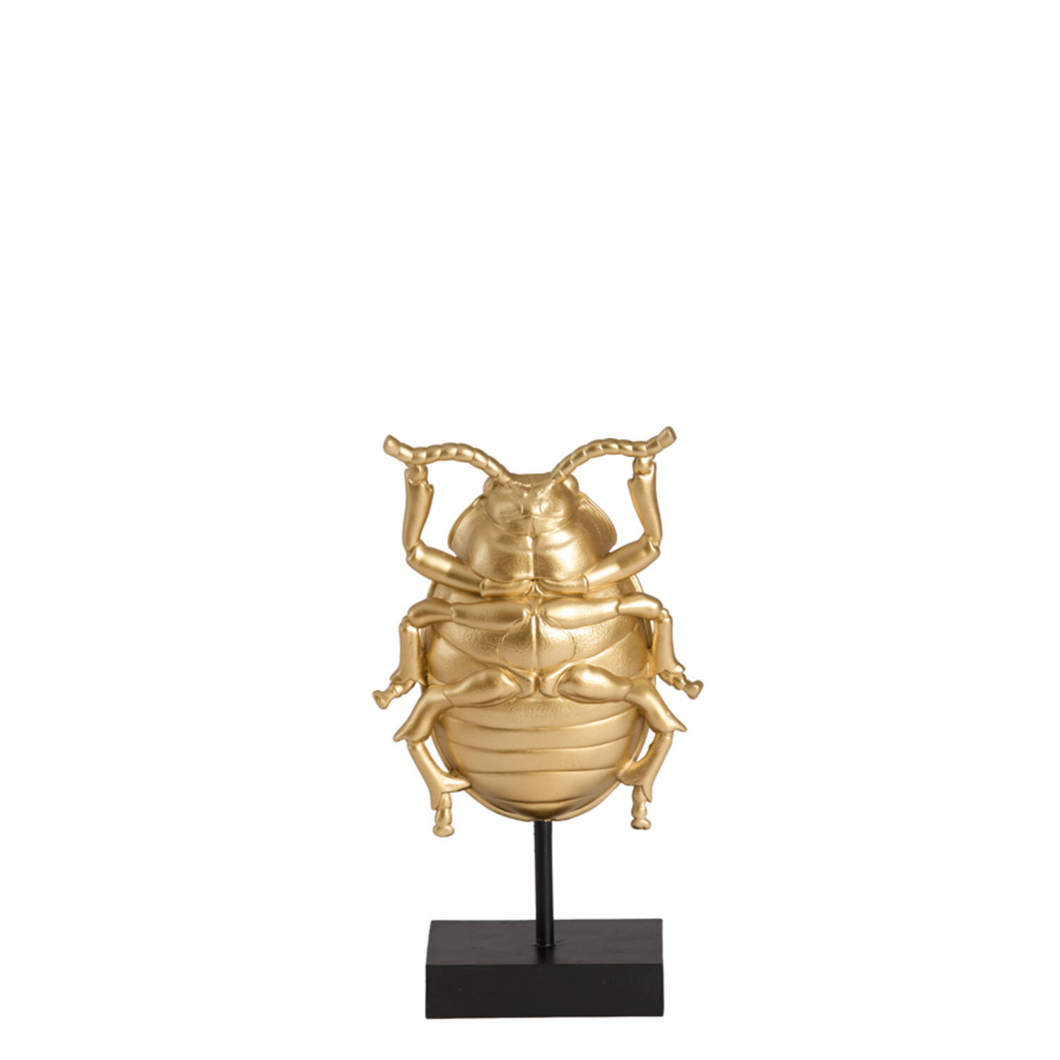 Ornament on base 15x8,5x27 cm BEETLE gold+black
