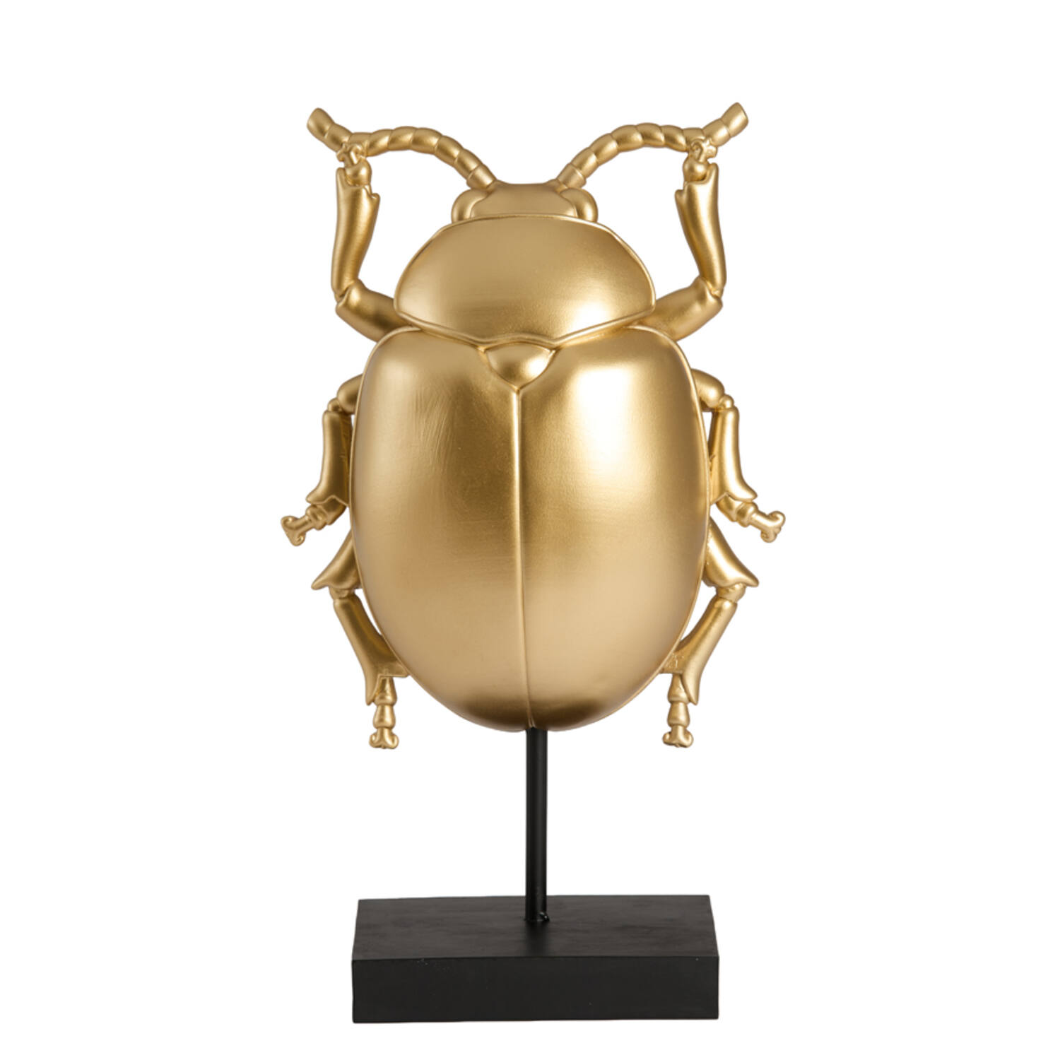 Ornament on base 22x12x42 cm BEETLE gold+black