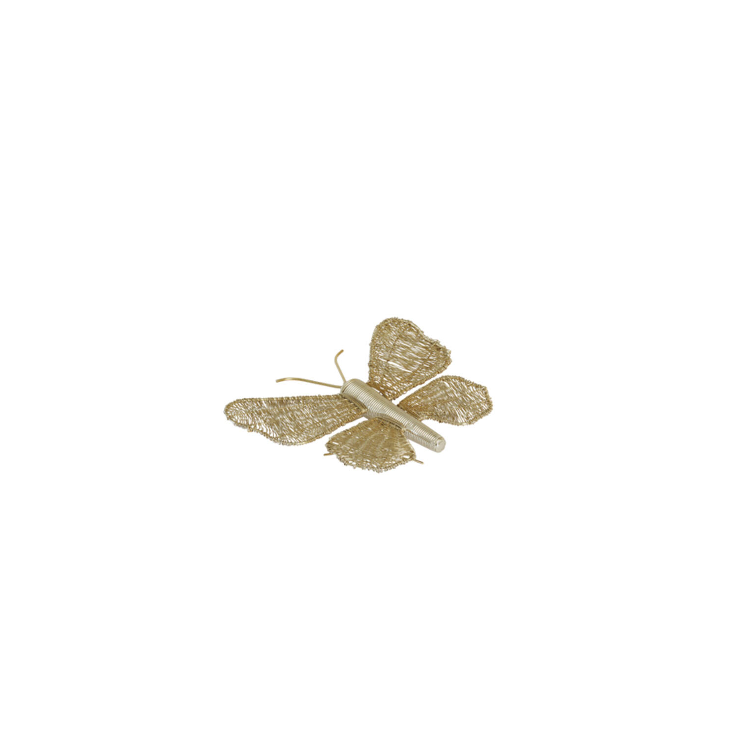 Wall ornament 25x19x6 cm BUTTERFLY gold