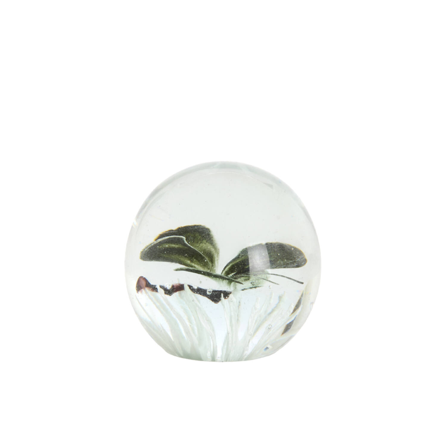 Ornament Ø8x8 cm BUTTERFLY glass black