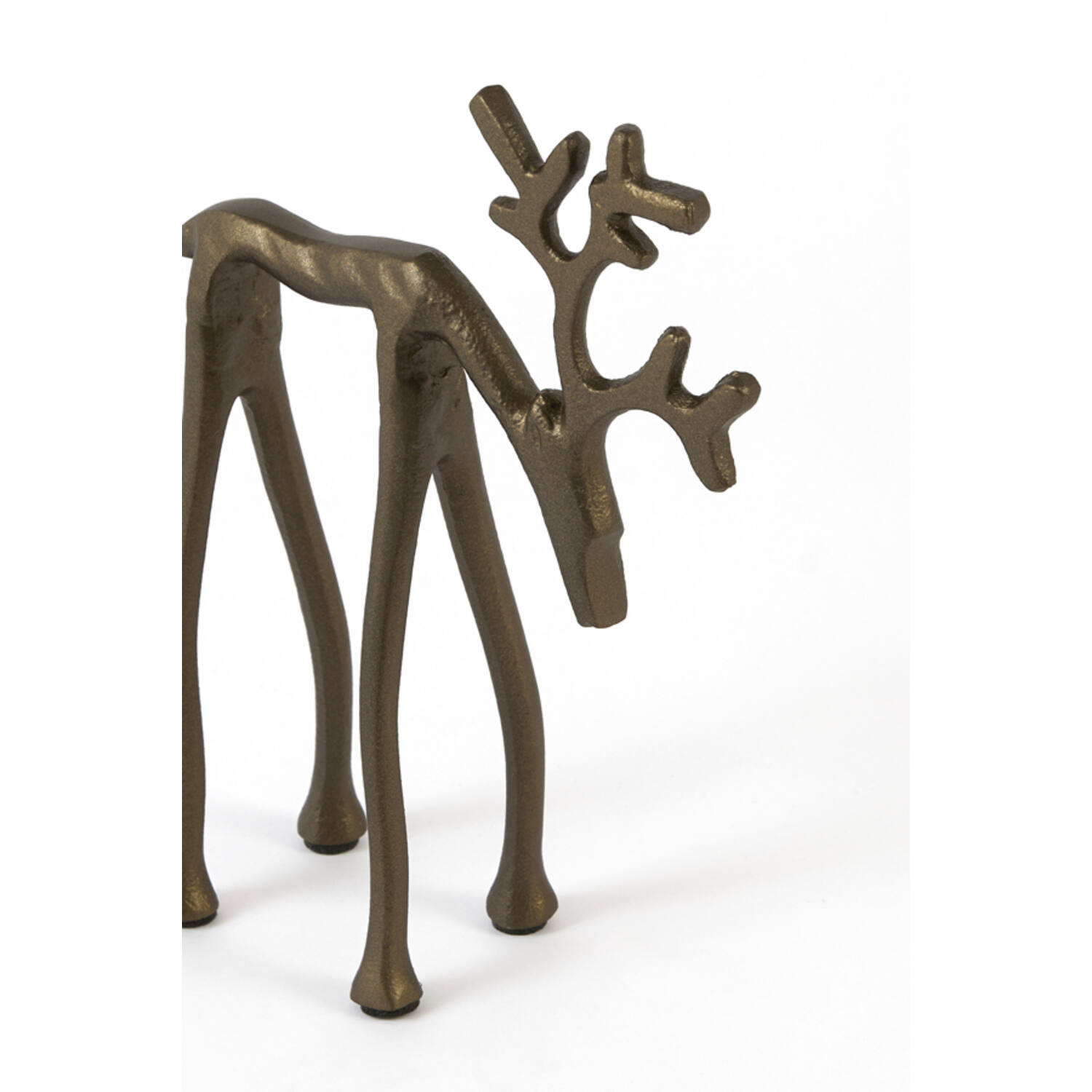 Ornament 15x6x20 cm DEER matt brown-bronze