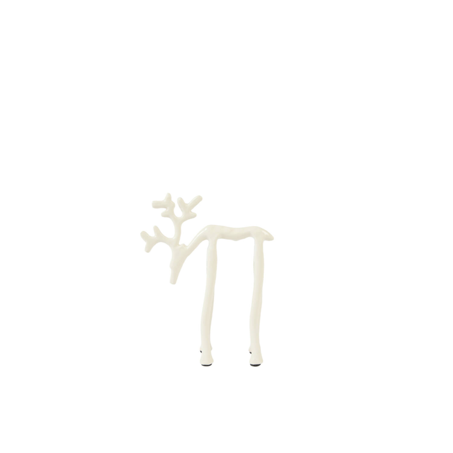 Ornament 15x6x20 cm DEER matt cream