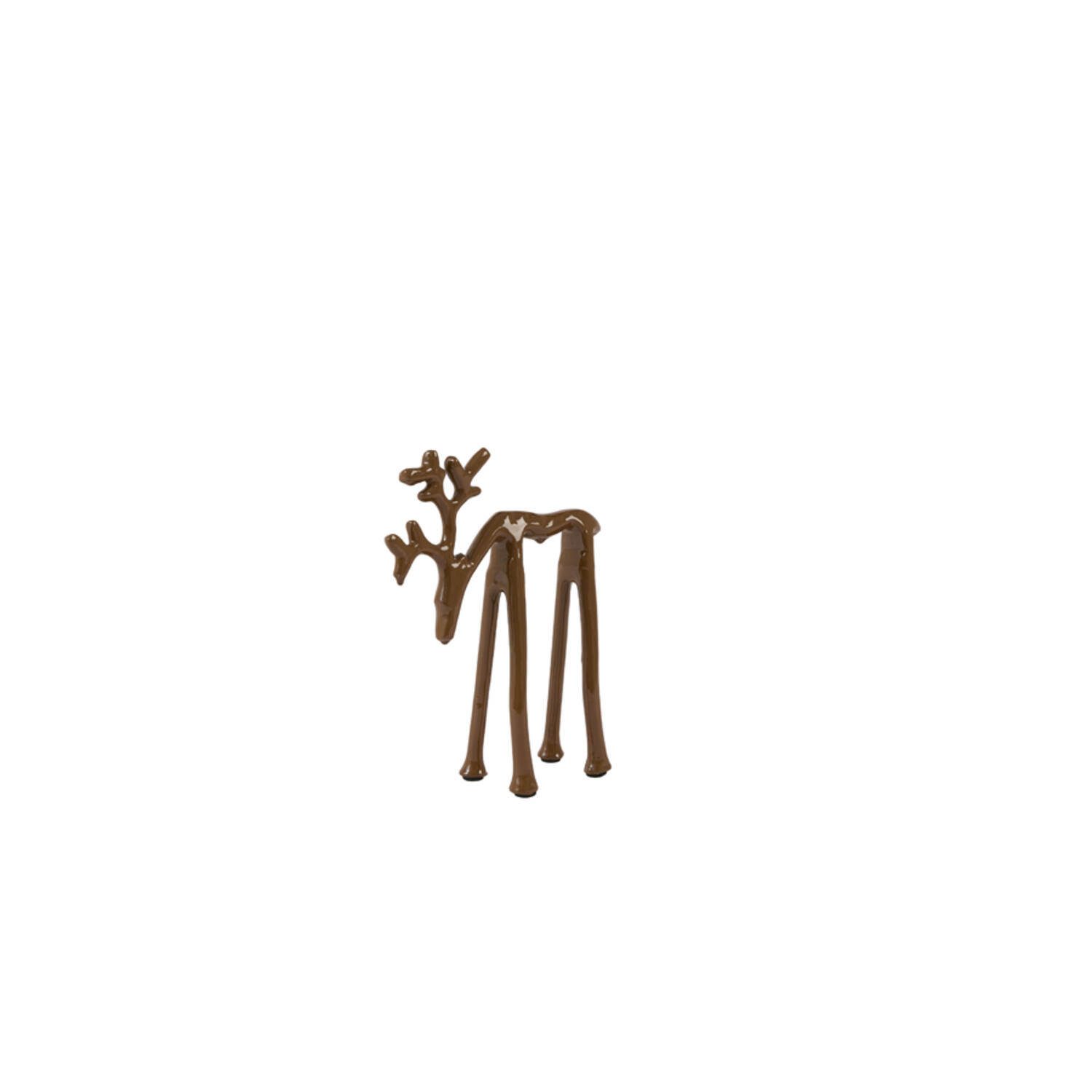 Ornament 15x6x20 cm DEER shiny caramel