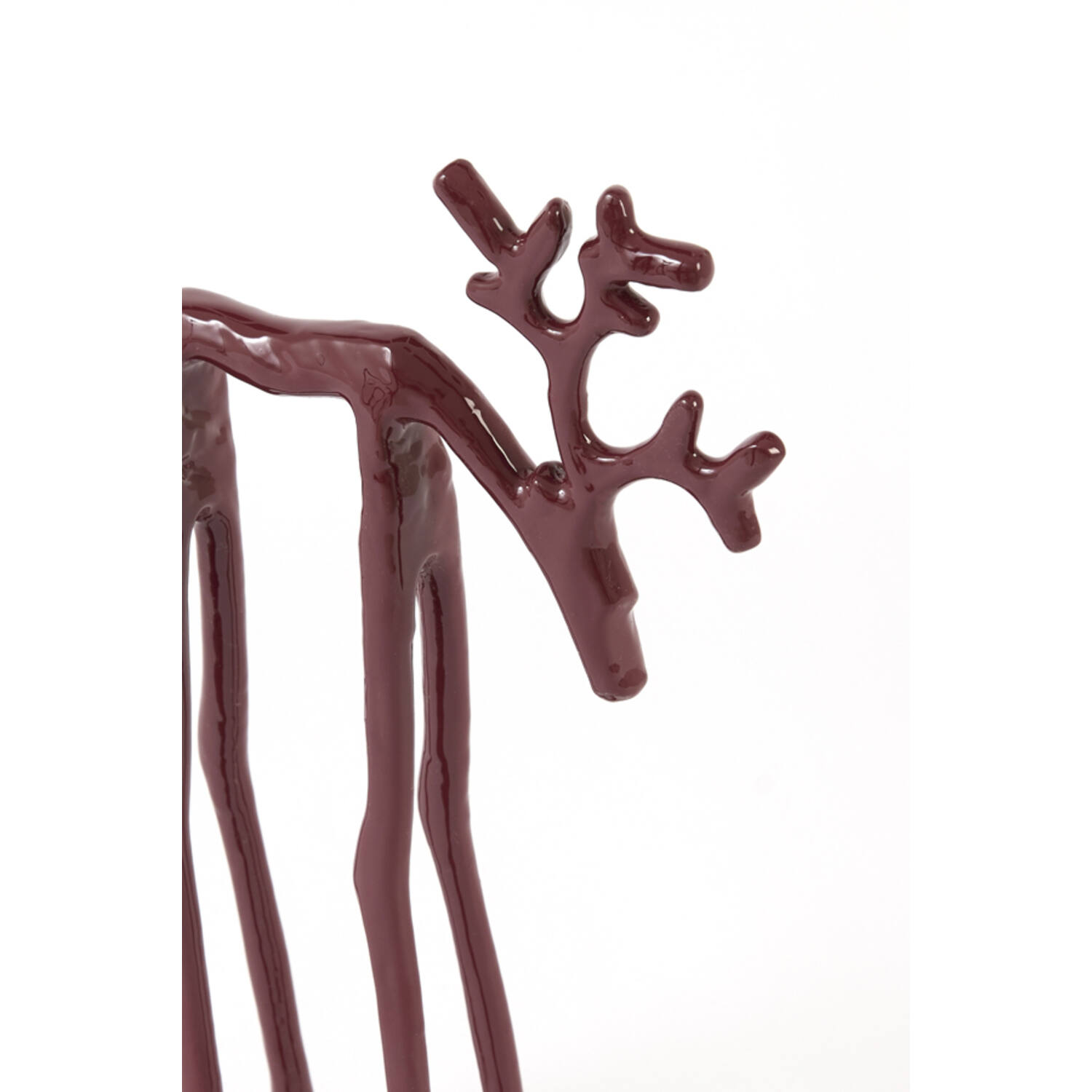 Ornament 15x6x25 cm DEER shiny burgundy
