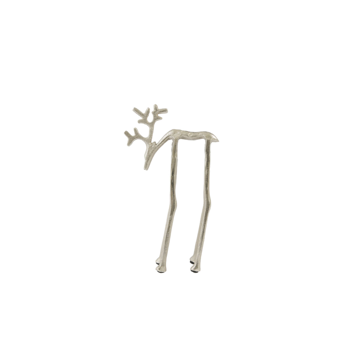 Ornament 15x6x25 cm DEER nickel