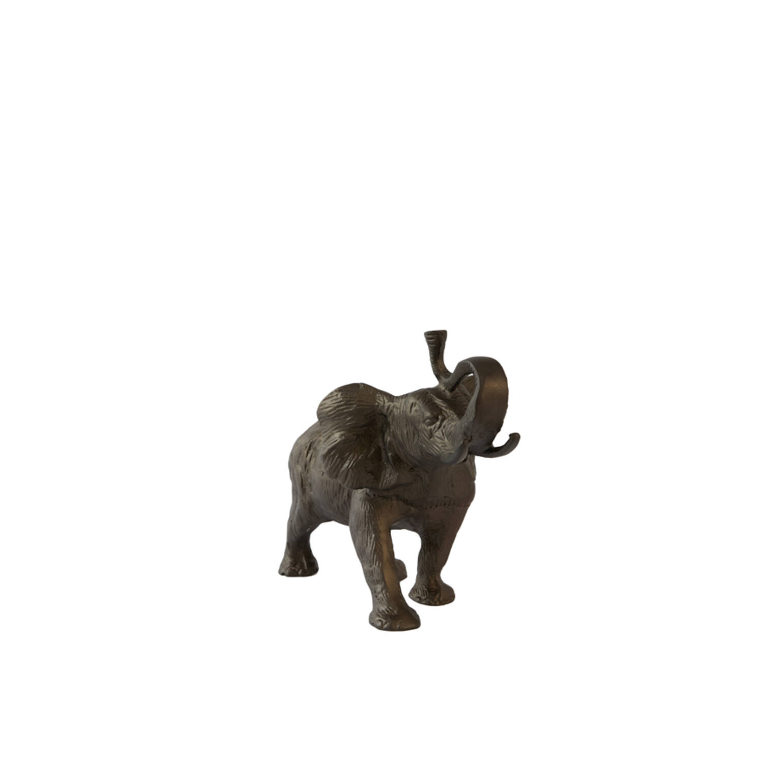 Ornament 30x30x40 cm ELEPHANT matt brown-bronze