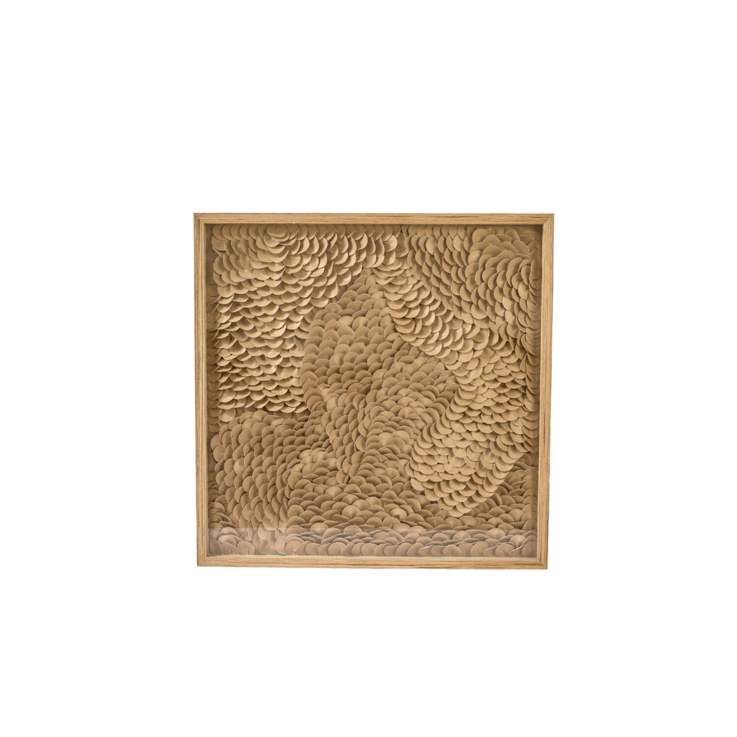 Wall ornament 80x4x80 cm XELHU sand+natural