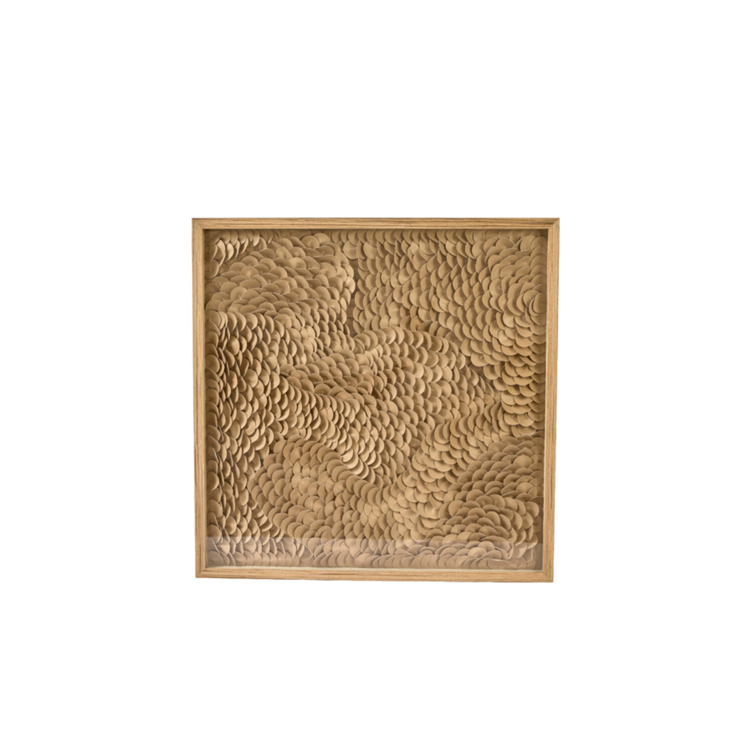 Wall ornament 80x4x80 cm XELHU sand+natural