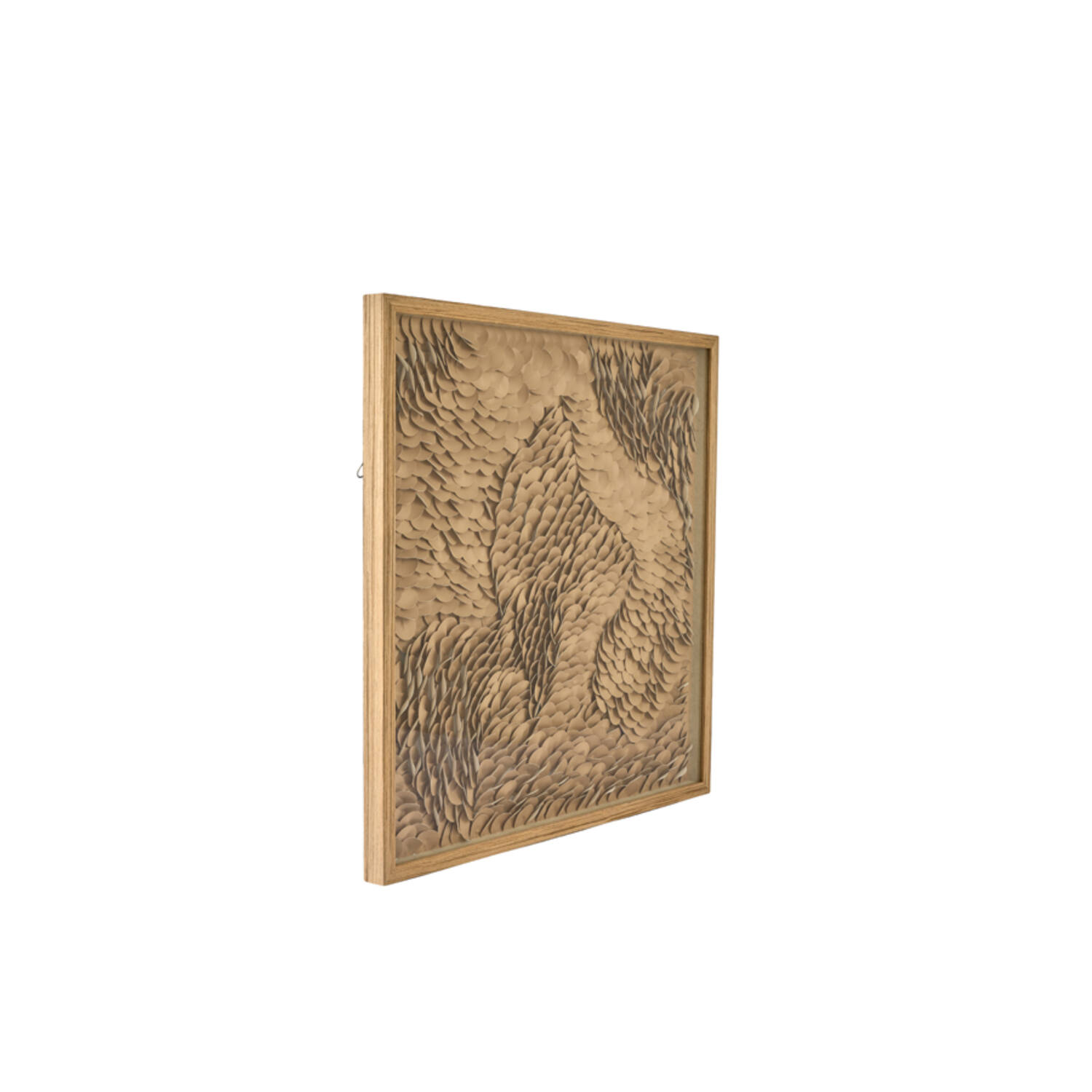 Wall ornament 80x4x80 cm XELHU sand+natural