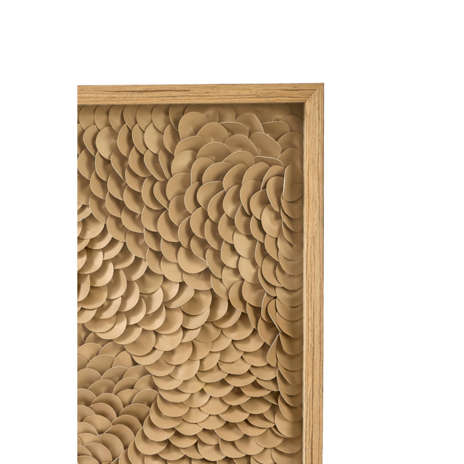 Wall ornament 80x4x80 cm XELHU sand+natural