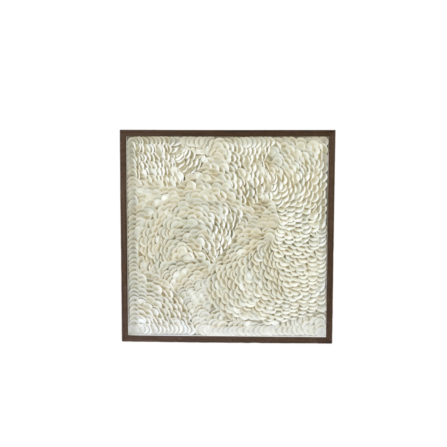Wall ornament 80x4x80 cm XELHU cream+dark brown