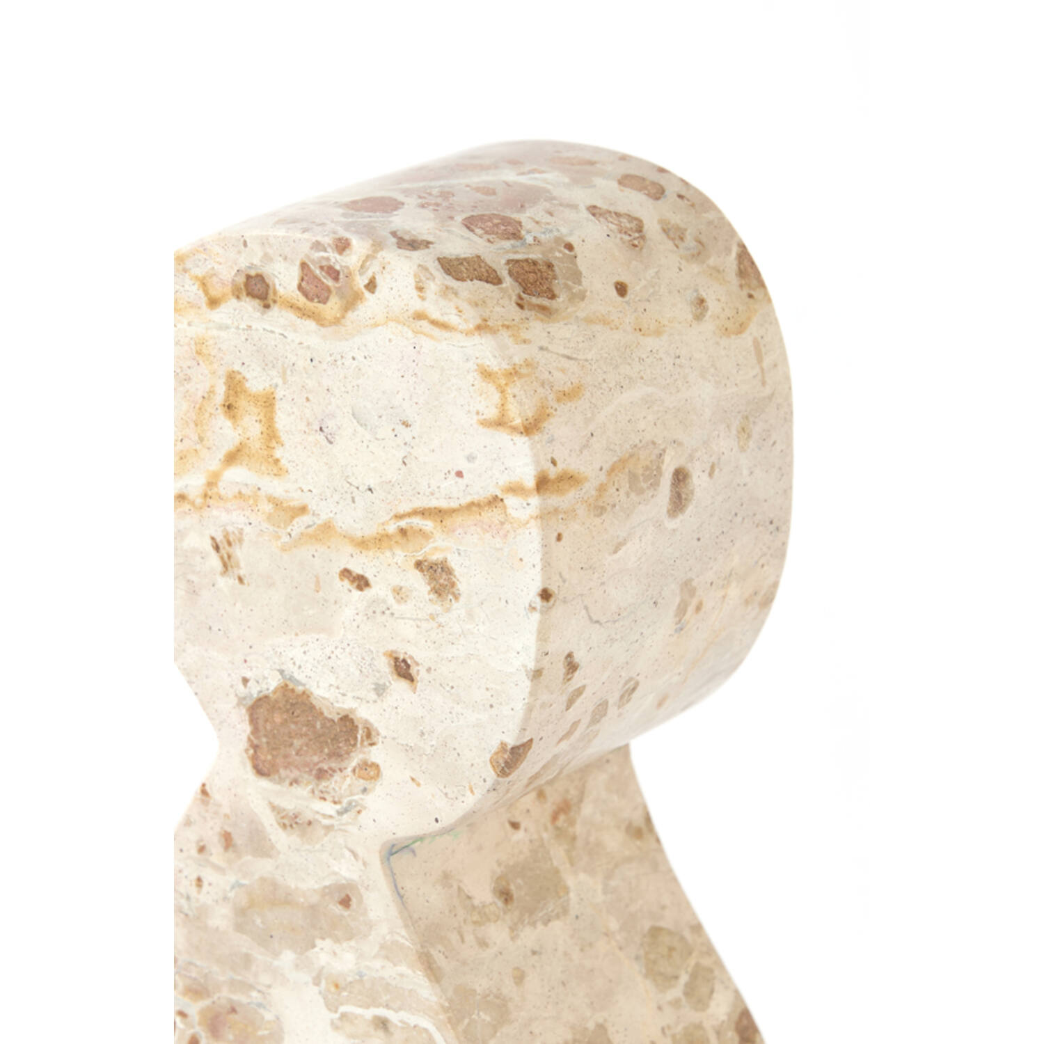Ornament S/2 8x5x20+10x8x25 cm RIHAN marble taupe