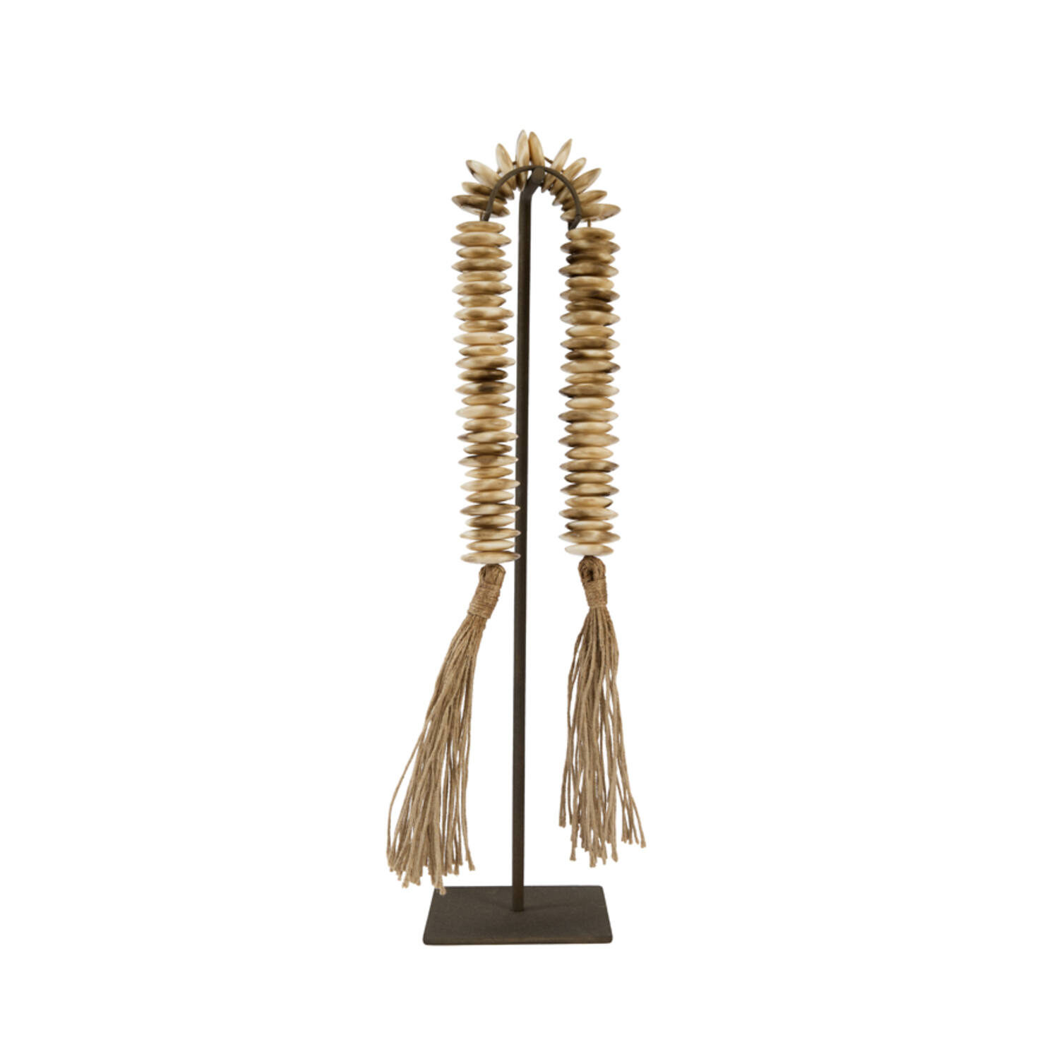 Ornament on base 12,5x12,5x50 cm CURTANO cream-brown+brown