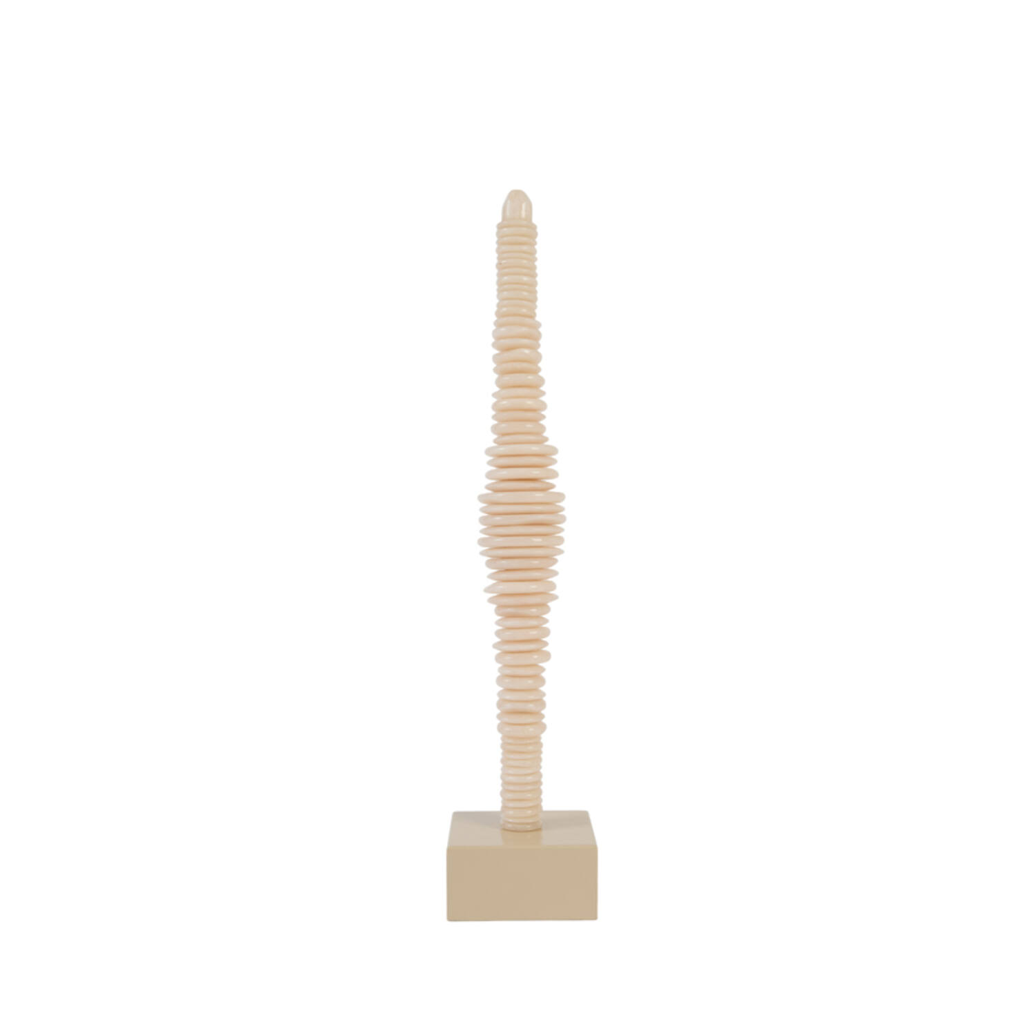 Ornament on base 10x10x52 cm TOWER sand
