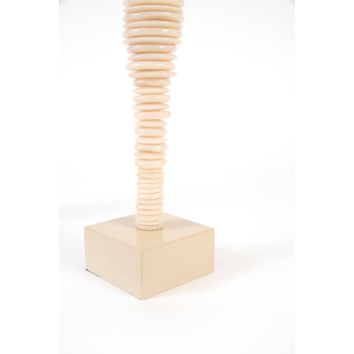 Ornament on base 10x10x52 cm TOWER sand
