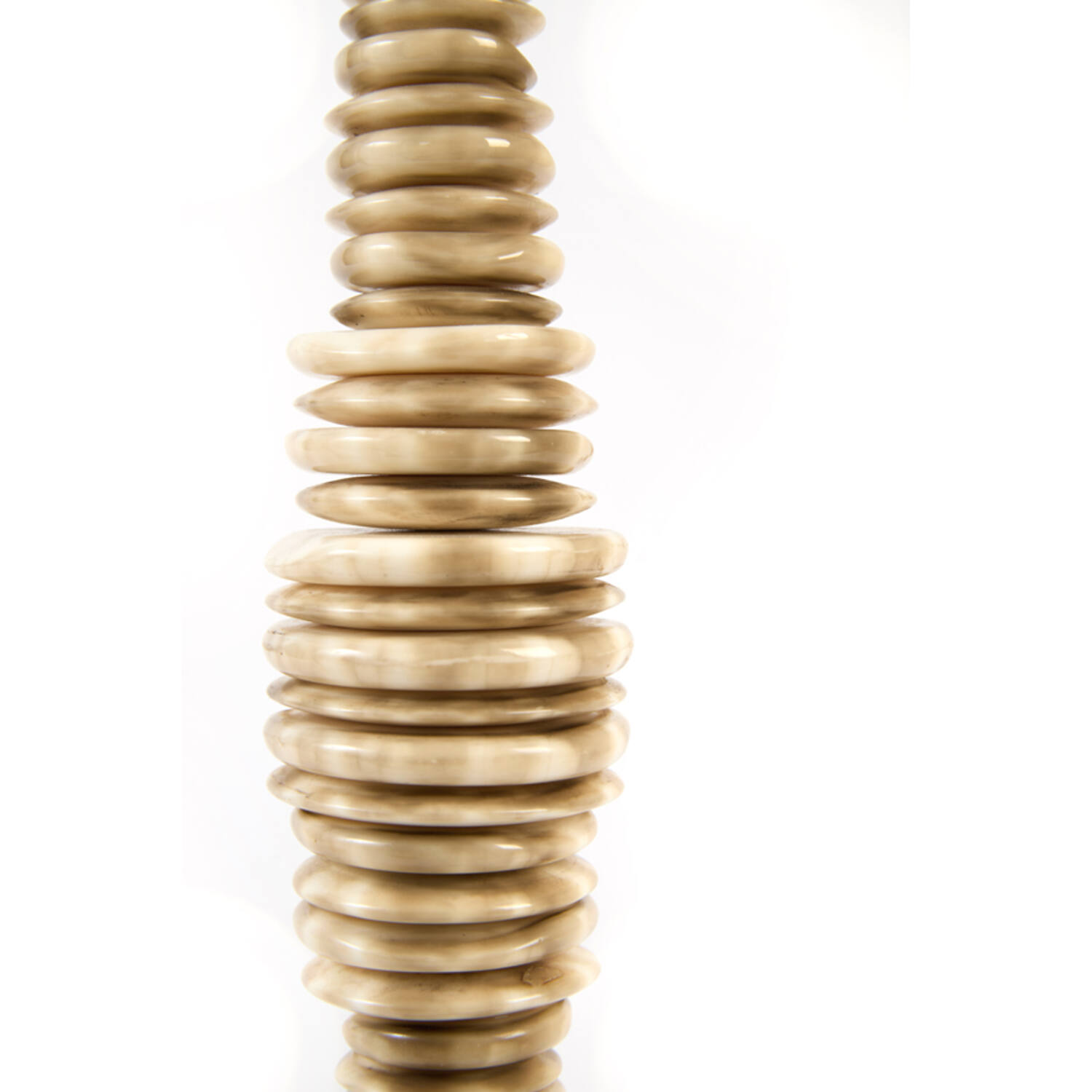 Ornament on base 10x10x52 cm TOWER cream-brown+brown