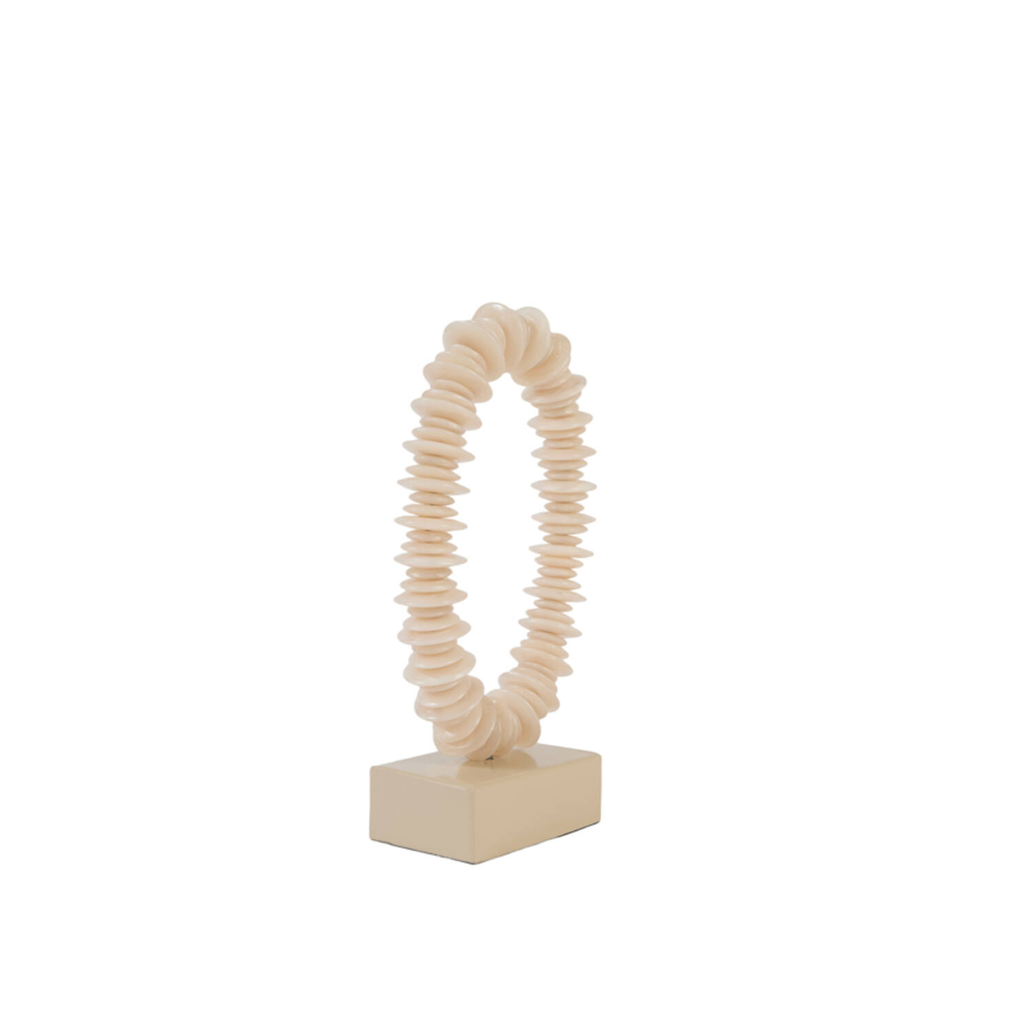 Ornament on base 10x22x40 cm RING sand