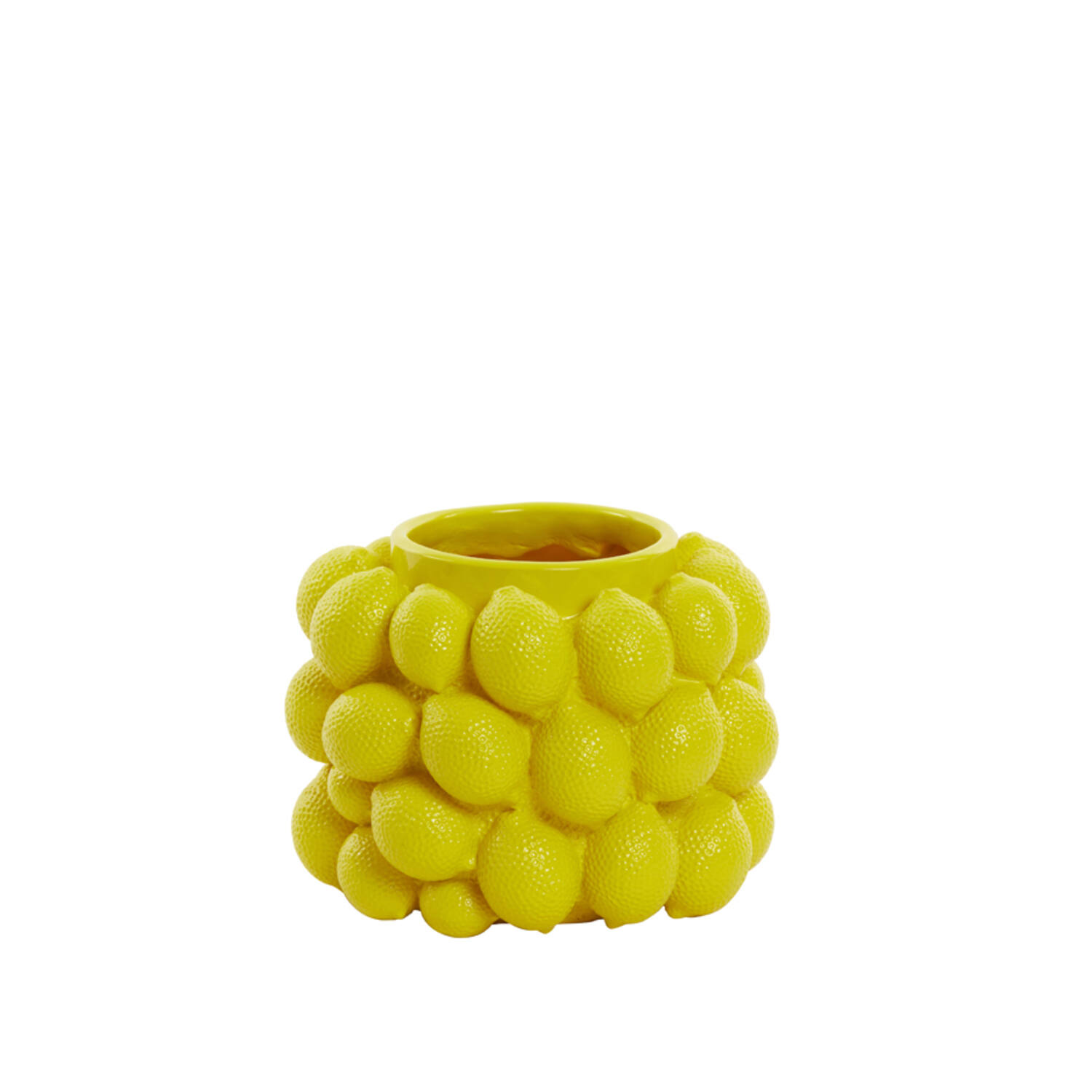Vaas deco Ø24,5x18 cm LEMON geel