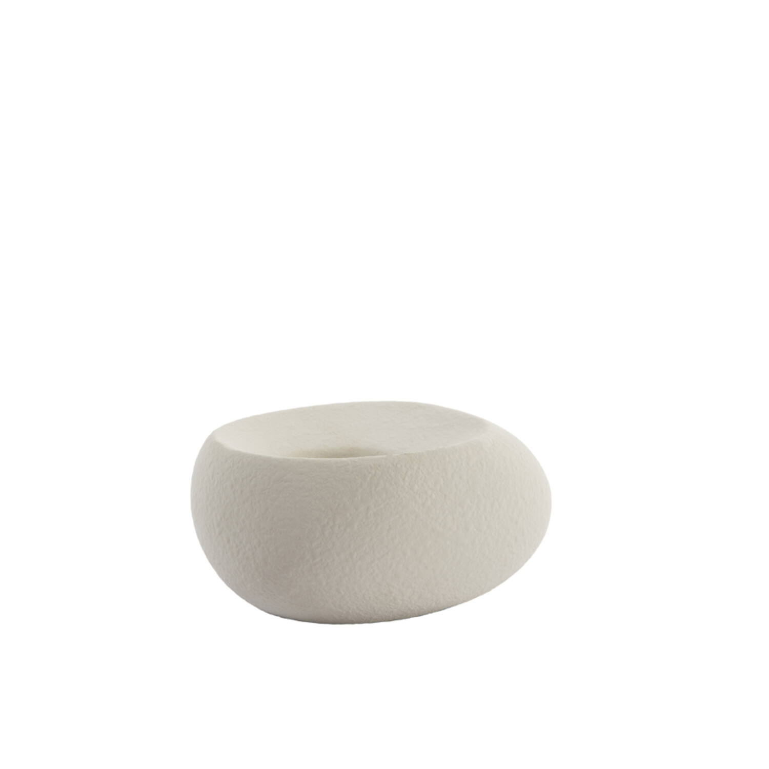 Theelicht 16x16x9 cm ALKA keramiek crème