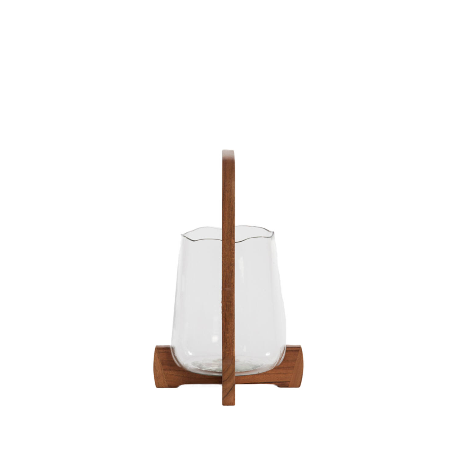 Hurricane Ø21,5x35 cm ANOSY glass clear+wood natural