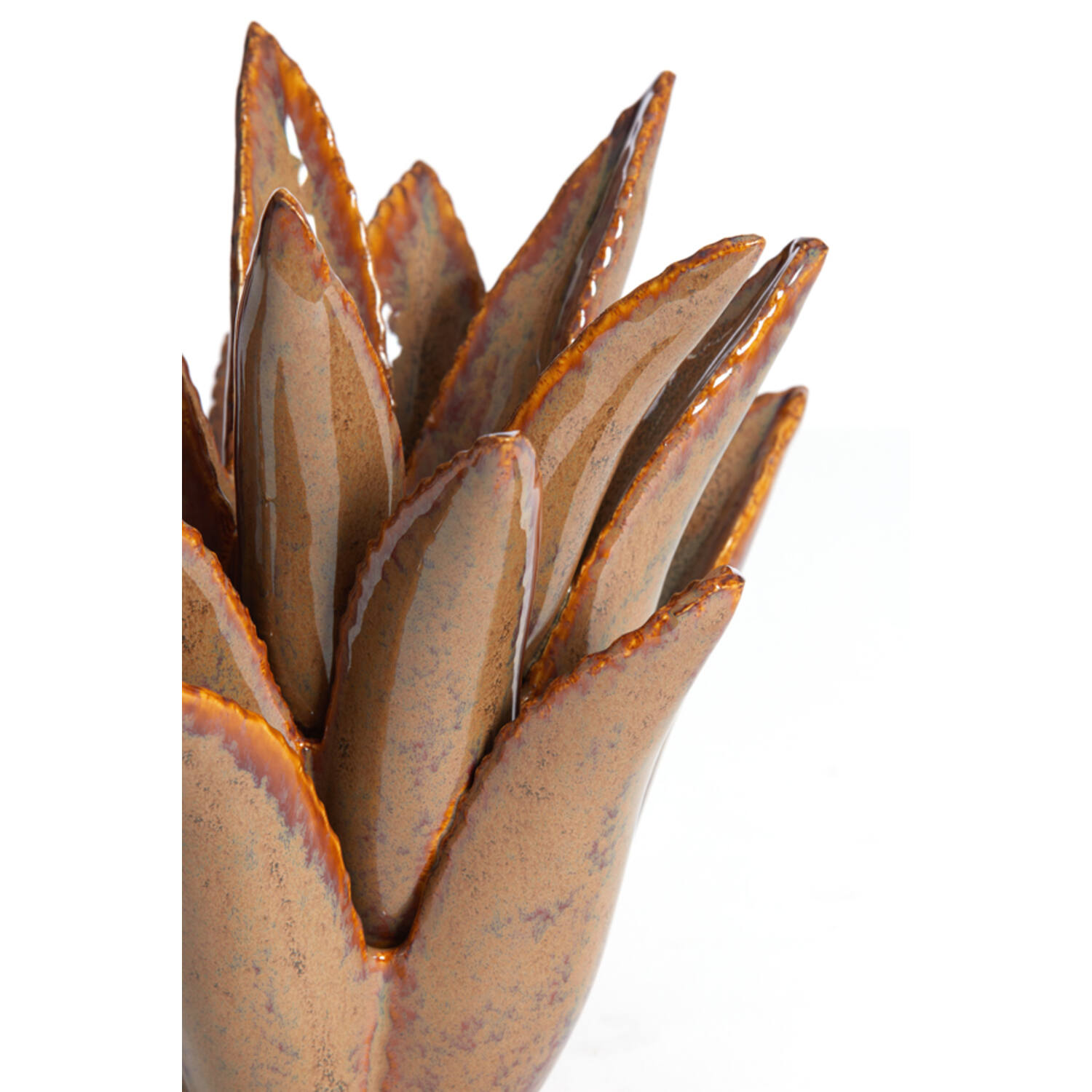 Tealight Ø21x21 cm CACTUS ceramics brown-grey