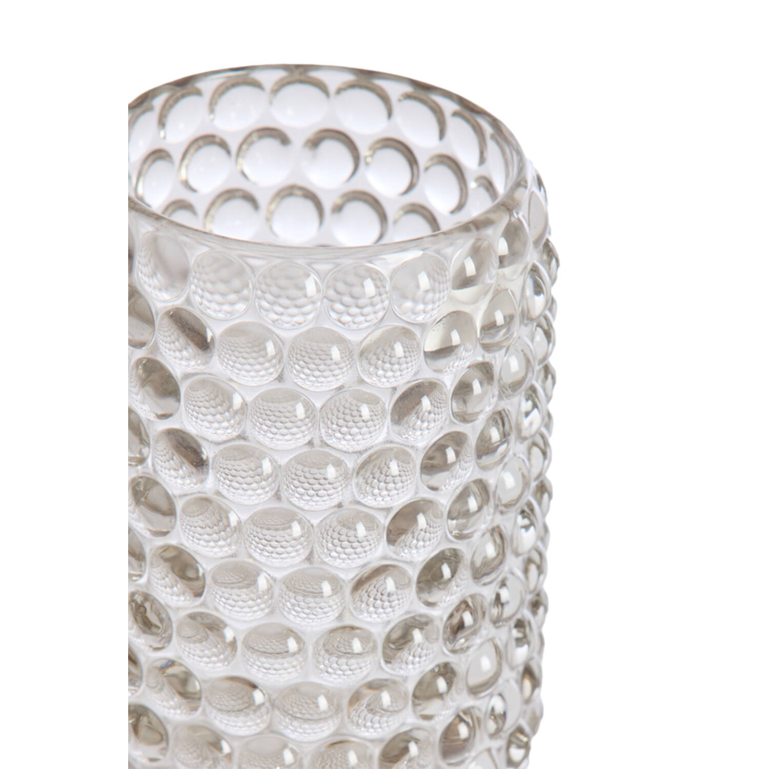 Tealight on base Ø9x16 cm BUBLINI glass light grey