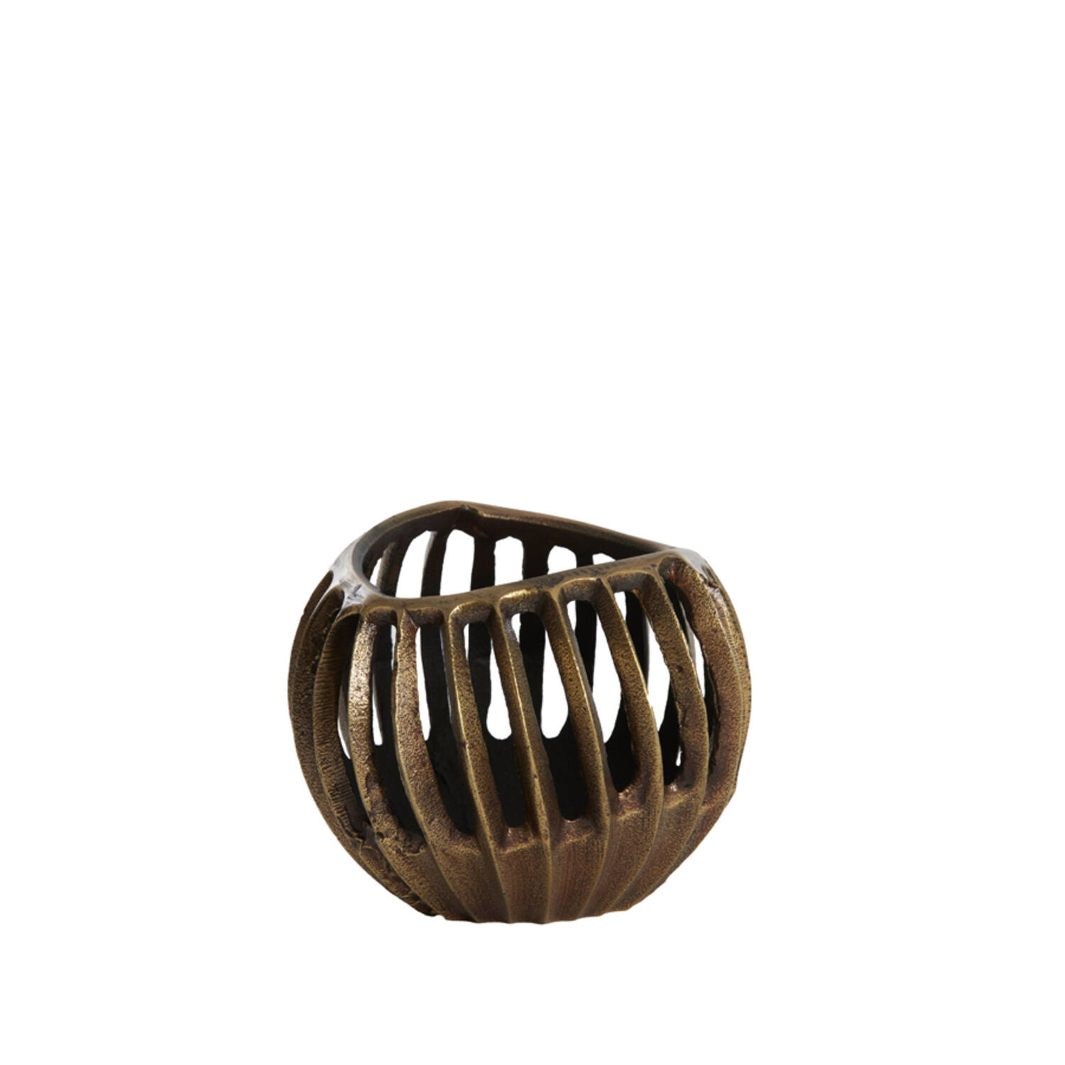 Tealight Ø16x12 cm CHALCO antique bronze+black