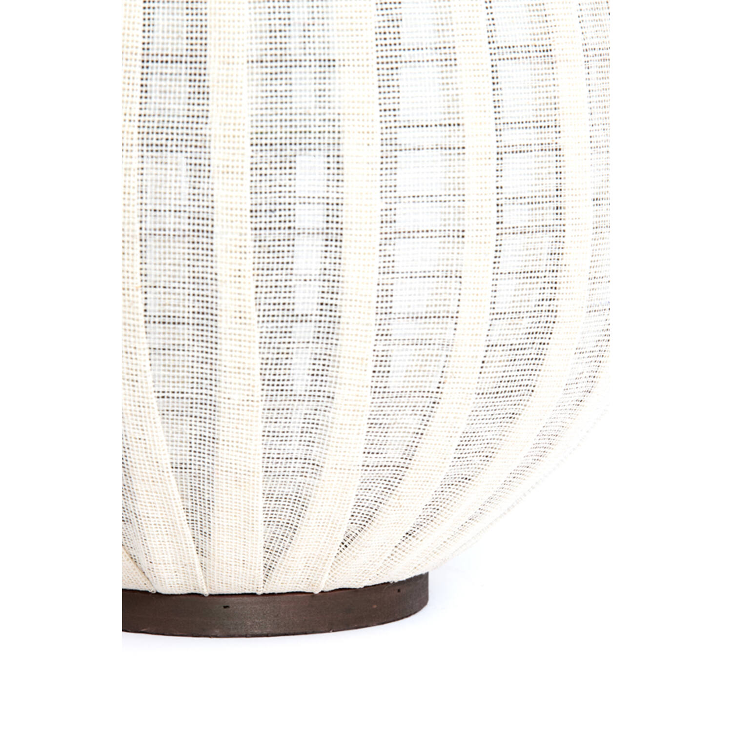 Windlicht Ø38x70 cm DAZIO linnen naturel+donker bruin hout