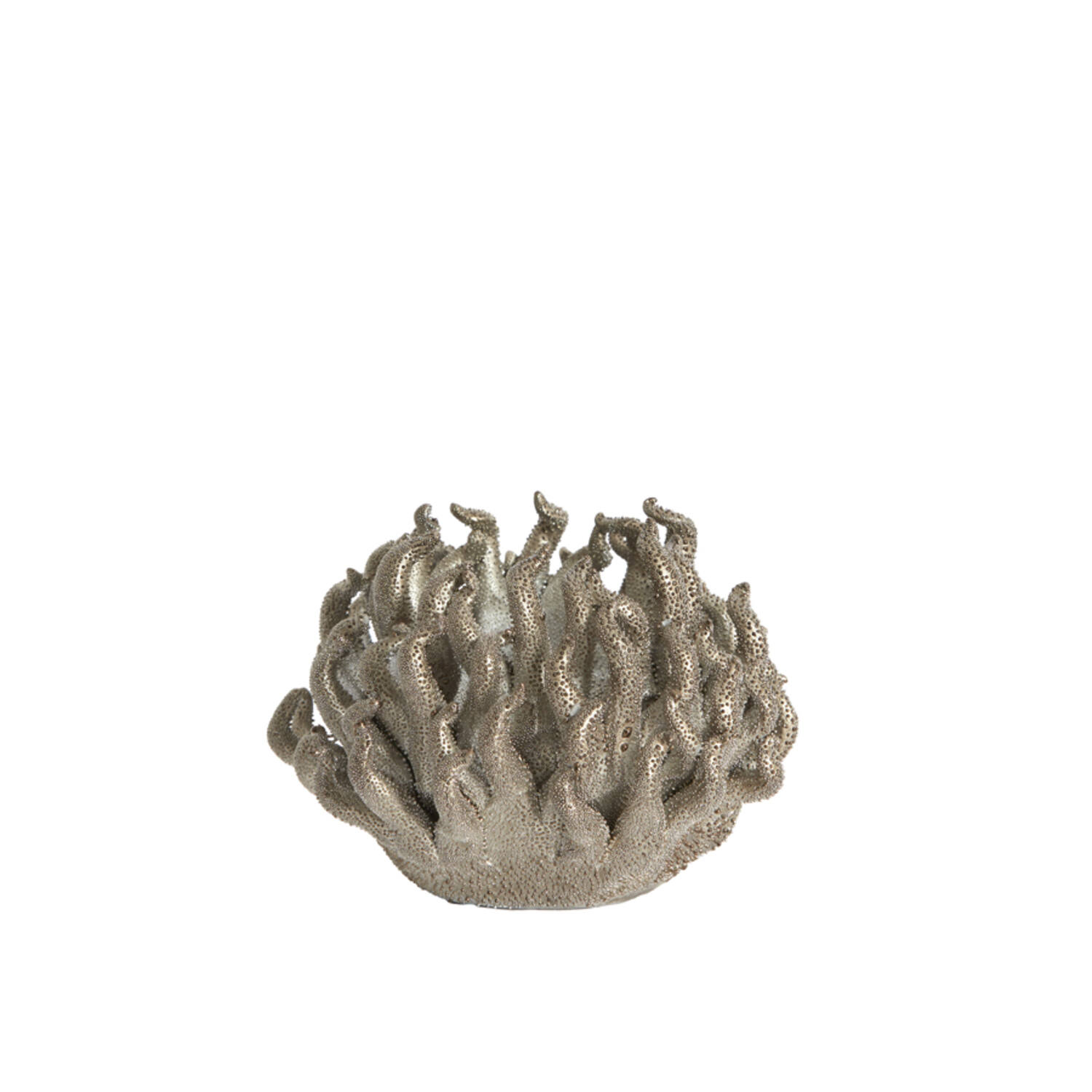 Tealight holder Ø11x8 cm EDESSA porcelain bronze